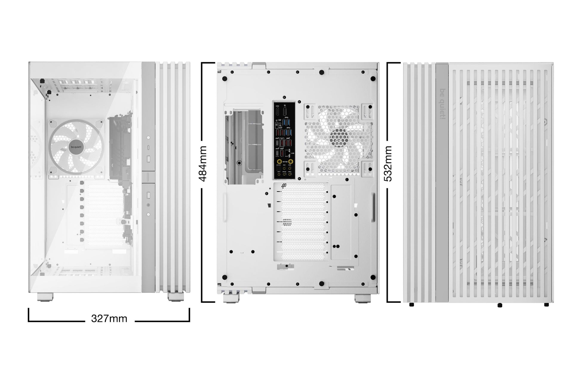 be quiet! be quiet LIGHT BASE 900 FX – Full Tower PC-Gehäuse – Weiss, EATX, 49,5 cm Grafikkarte