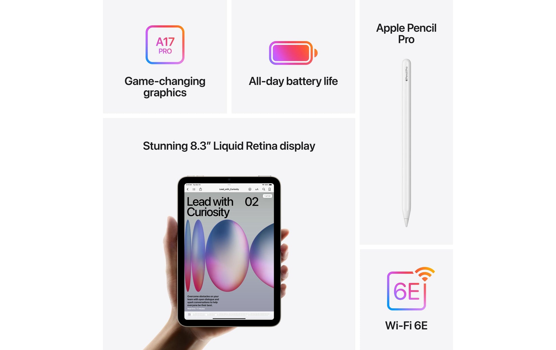 Apple iPad Mini – 8,3", 128 GB, WLAN, iPadOS, Blau, 2024