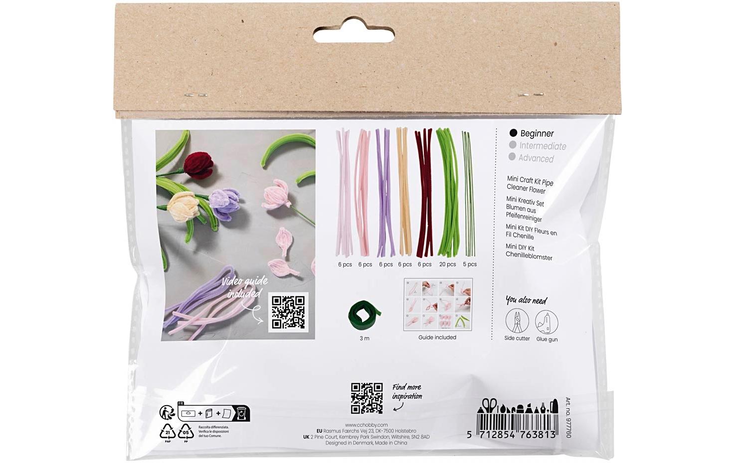 Creativ Company Bastelset (Blumendraht, Chenille) – mehrfarbig