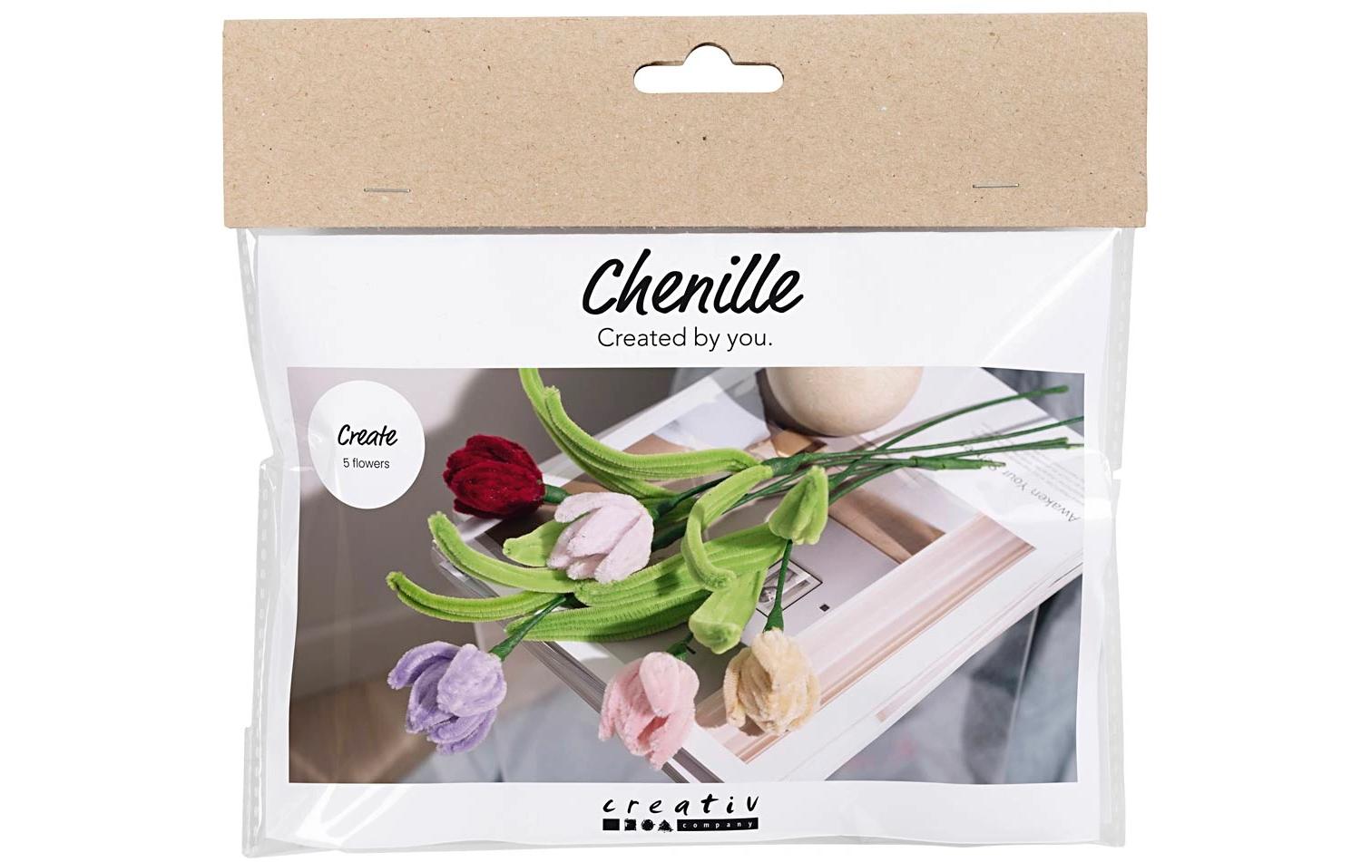 Creativ Company Bastelset (Blumendraht, Chenille) – mehrfarbig