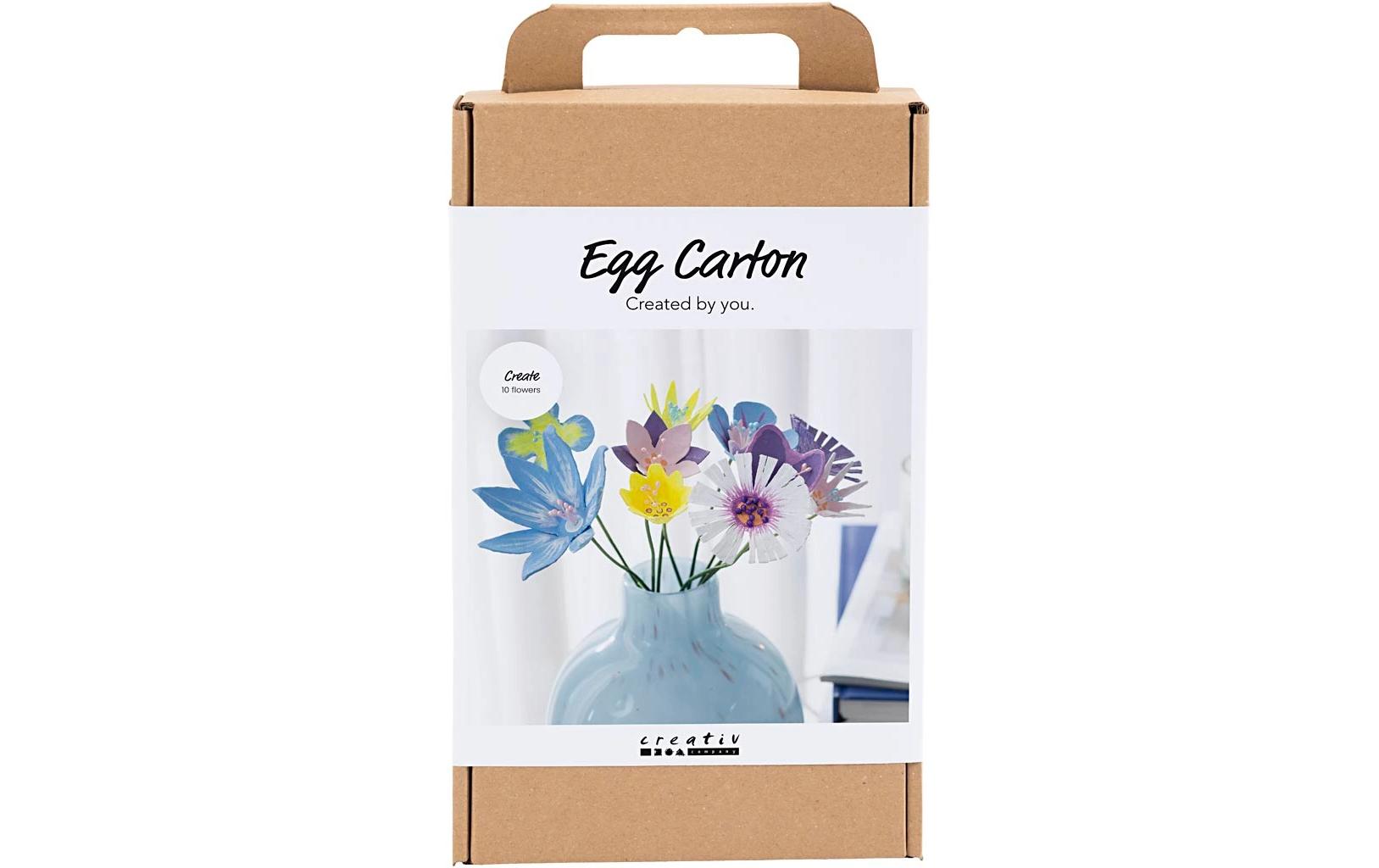 Creativ Company Bastelset – Eierkarton-Blumen – Karton – Mehrfarbig