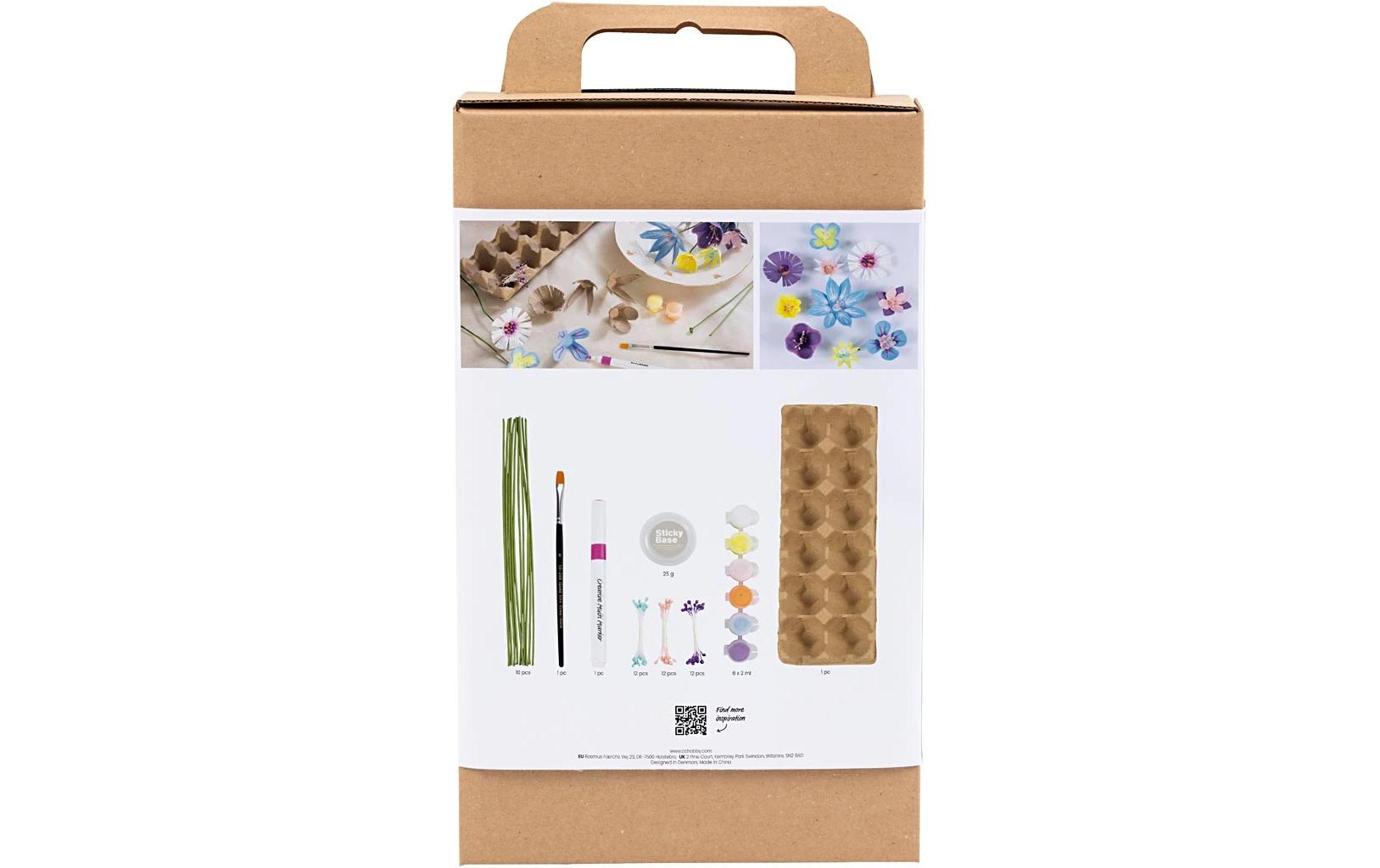 Creativ Company Bastelset – Eierkarton-Blumen – Karton – Mehrfarbig