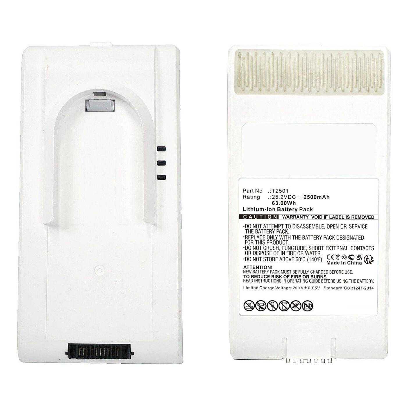 CoreParts Akku 25,2 V 2500 mAh 63,00 Wh – für Vistefly, Eufy Staubsauger