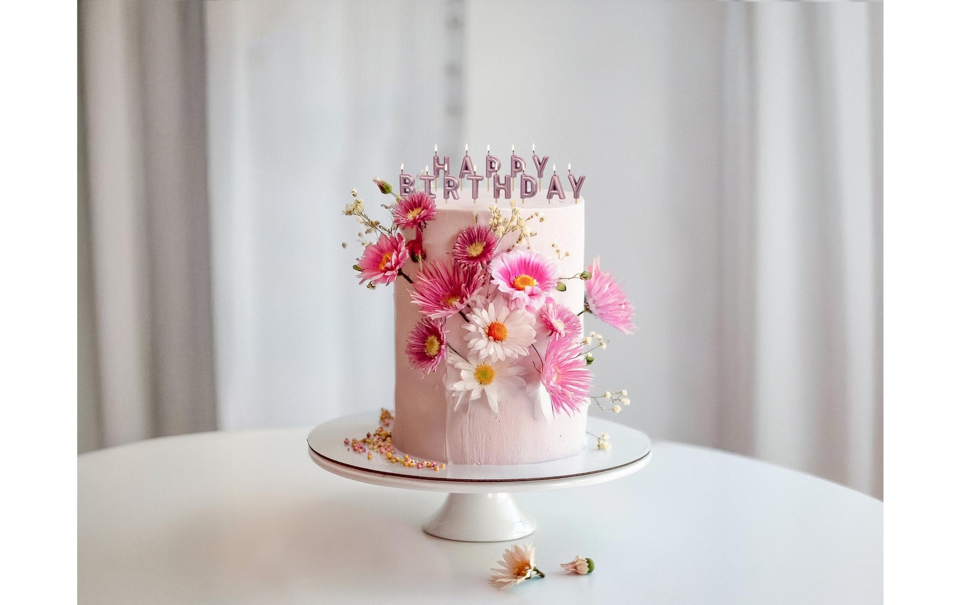 PartyDeco Geburtstagskerzen Buchstaben – Roségold – 2,5 cm – 13 Stk