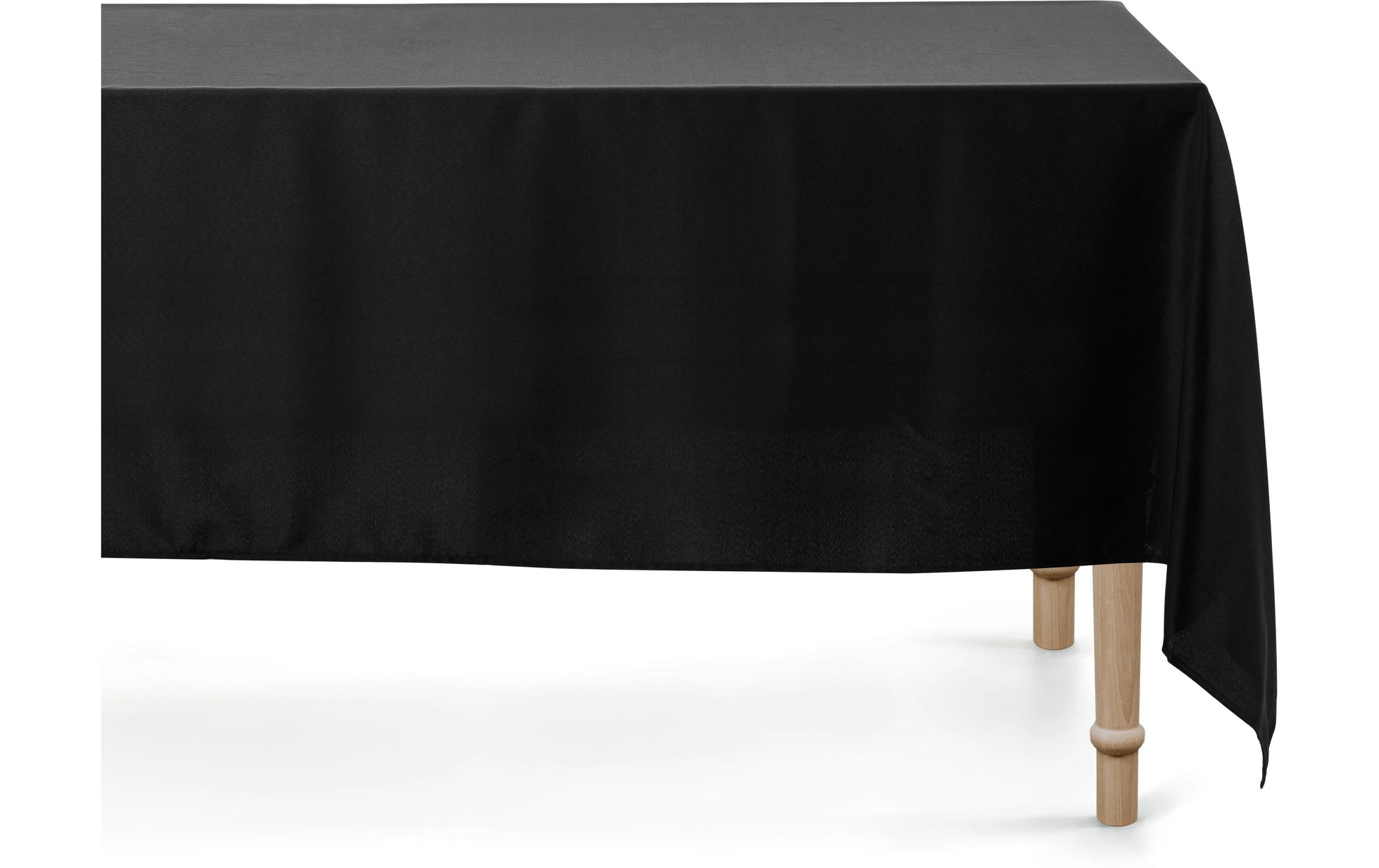 PartyDeco Tischdecke – 180×300 cm, Textil, Schwarz