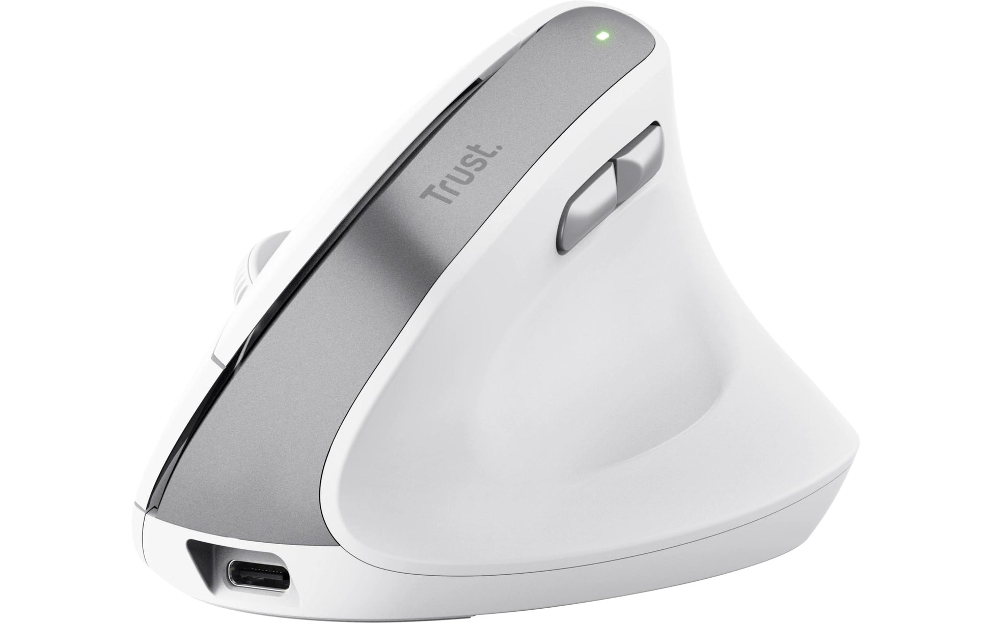 Trust Bayo II – ergonomische kabellose Maus, USB-C, Weiss