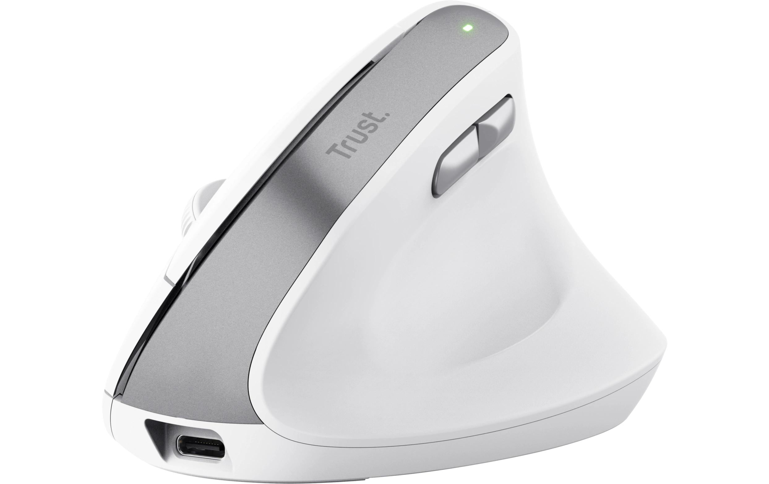 Trust Bayo II – ergonomische kabellose Maus, USB-C, Weiss