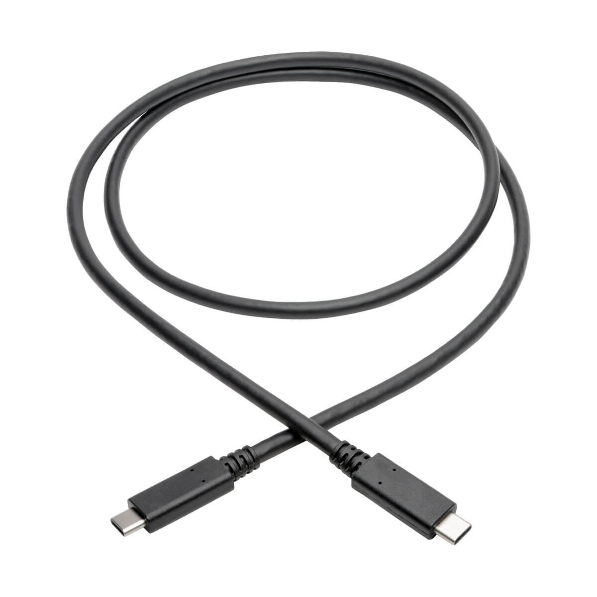 Tripp Lite USB-C auf USB-C Kabel – USB 3.2 Gen 2 (10 Gbit/s) – 0,91 m – PD 100 W – PVC-Mantel – Schwarz