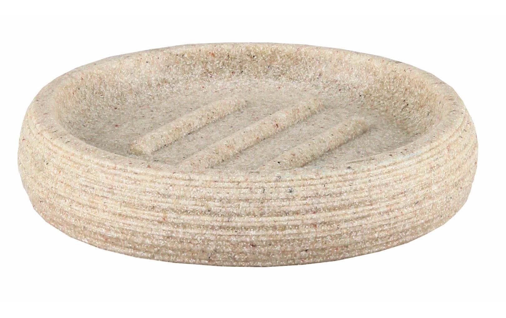 Kleine Wolke Seifenschale – Polyresin, 10×10×2 cm, Beige (oval)
