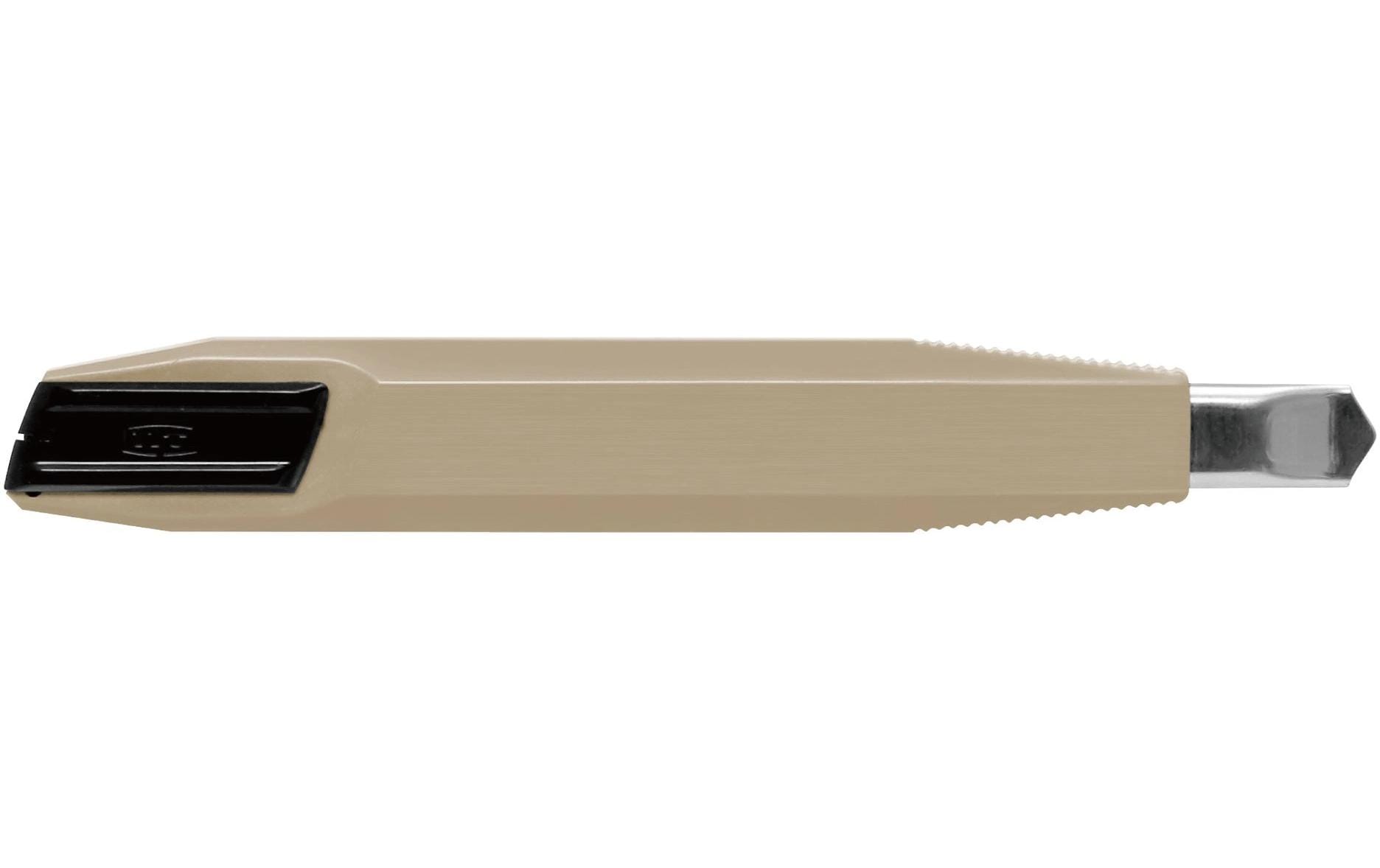 NT Cutter AR30D-WB – Abbrechmesser 9 mm, Edelstahl, einziehbar, Beige