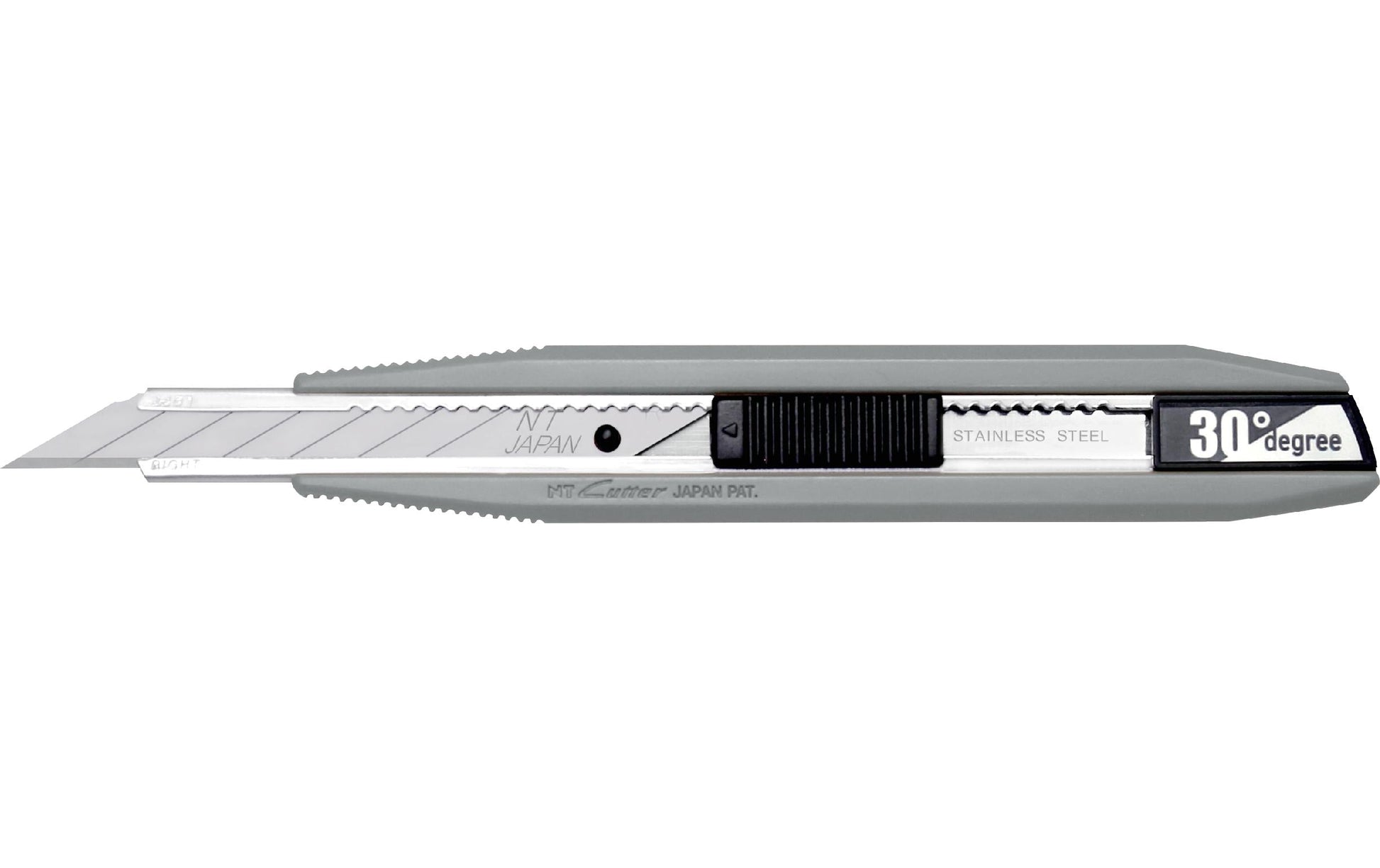 NT Cutter AR30D-SG – Abbrechmesser 9 mm, einziehbar, Edelstahl, grau
