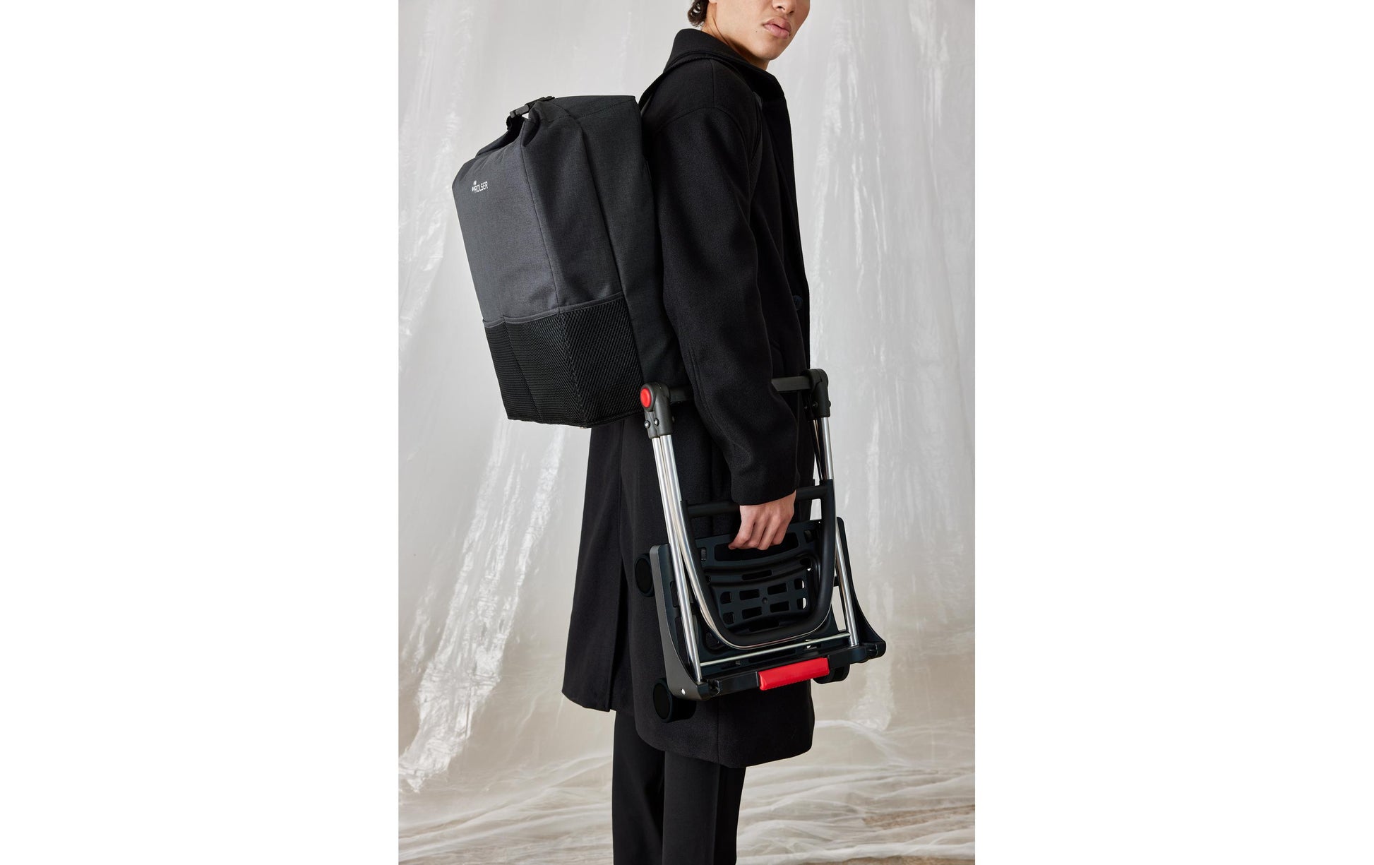 Rolser Stofftasche, Polyester, Schwarz, 320×420×200 mm, 4 Räder