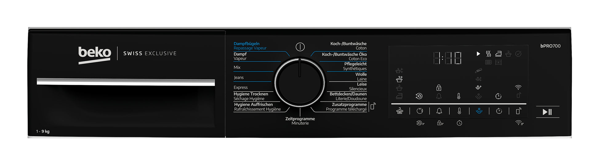 Beko Wäschetrockner TR709 – 9 kg, Wärmepumpe, Energieklasse A – Weiss/Schwarz