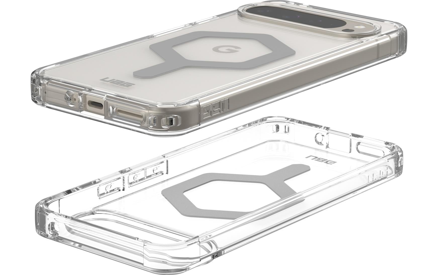 Urban Armor Gear UAG Plyo Pro Backcover – für Google Pixel 9 Pro XL, TPU, Transparent / Silber, bis 4,8 m Sturzsicher