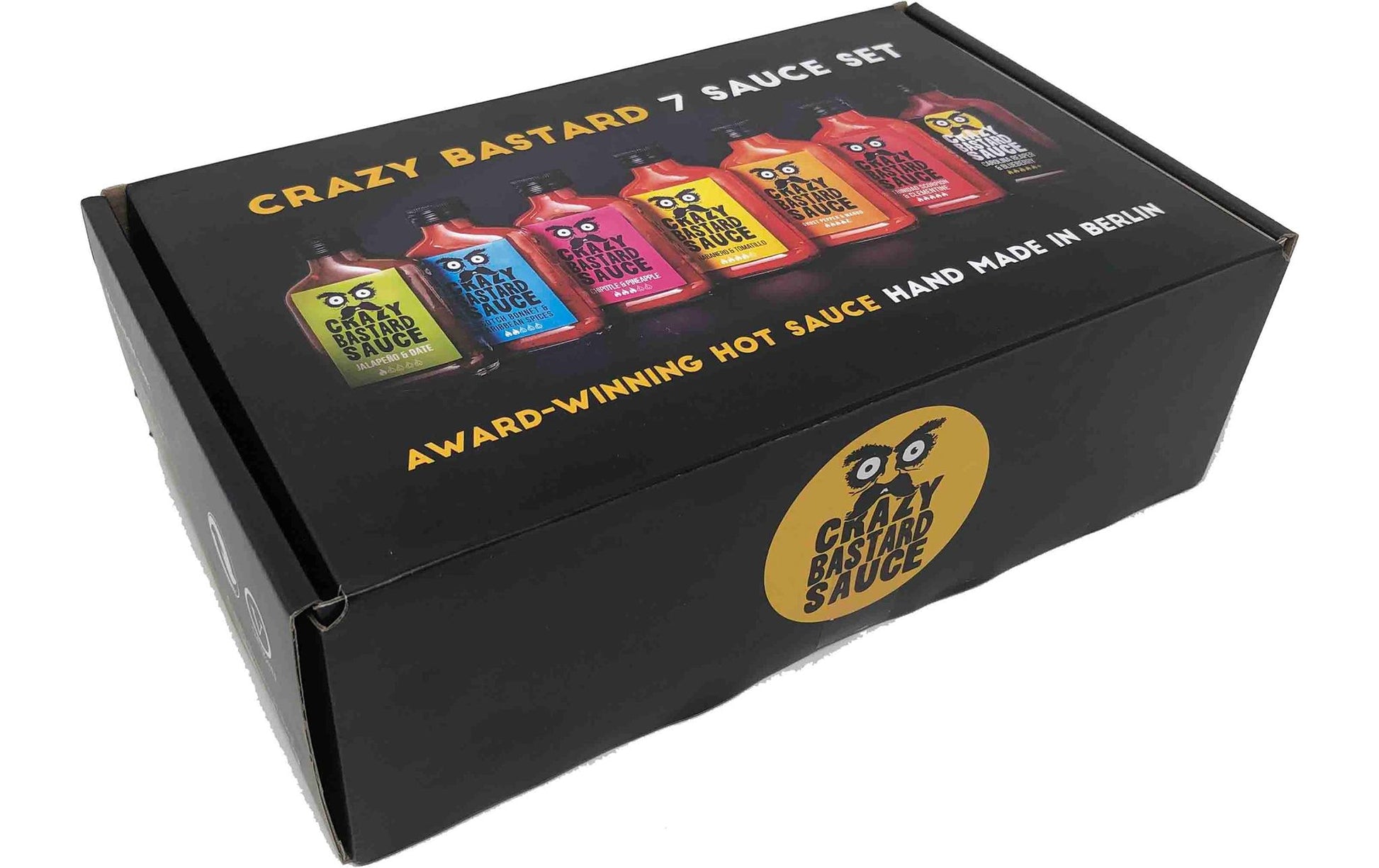 Crazy Bastard Sauce Chilisauce Geschenk-Set – 7×100 ml