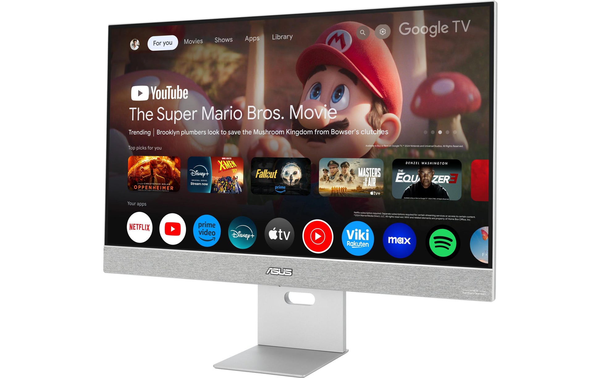 ASUS ZenScreen MS27UC – Monitor, 27", IPS, 60 Hz, 350 cd/m², Android 11, USB-C, VESA 100 × 100, Grau