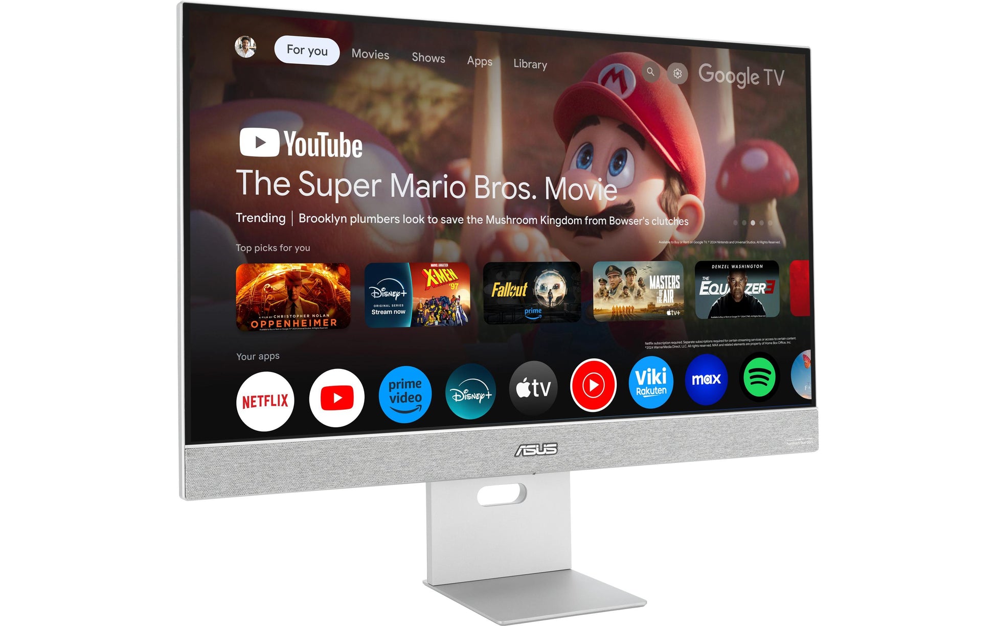 ASUS ZenScreen MS27UC – Monitor, 27", IPS, 60 Hz, 350 cd/m², Android 11, USB-C, VESA 100 × 100, Grau