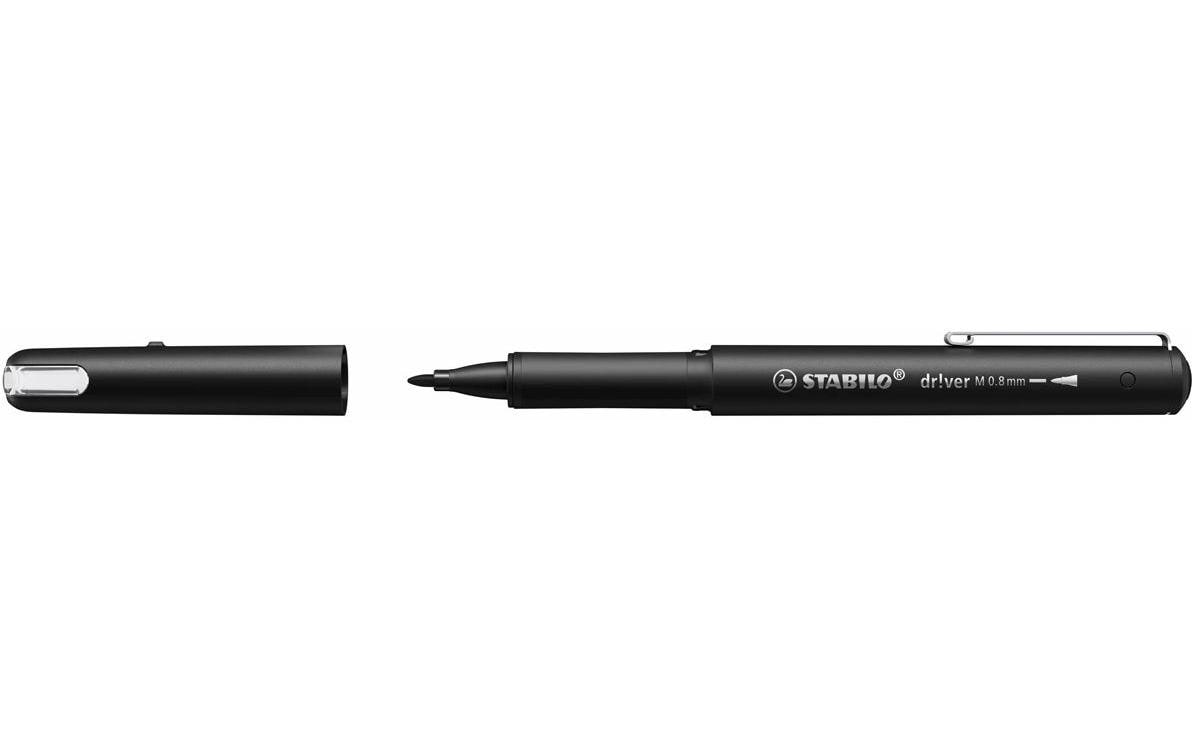 STABILO Fineliner – 5er-Set 0,8 mm – Schwarz