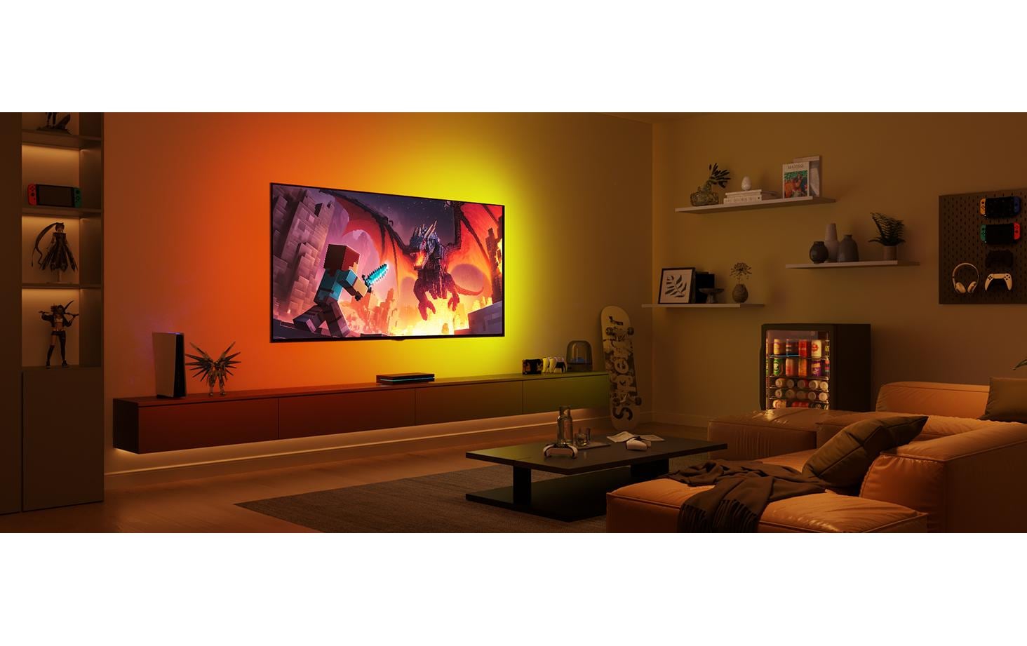 Govee LED-Stripe RGBIC HDMI AI Sync Box Kit – Matter, Amazon Alexa – für 55–65" – 60 W – schwarz