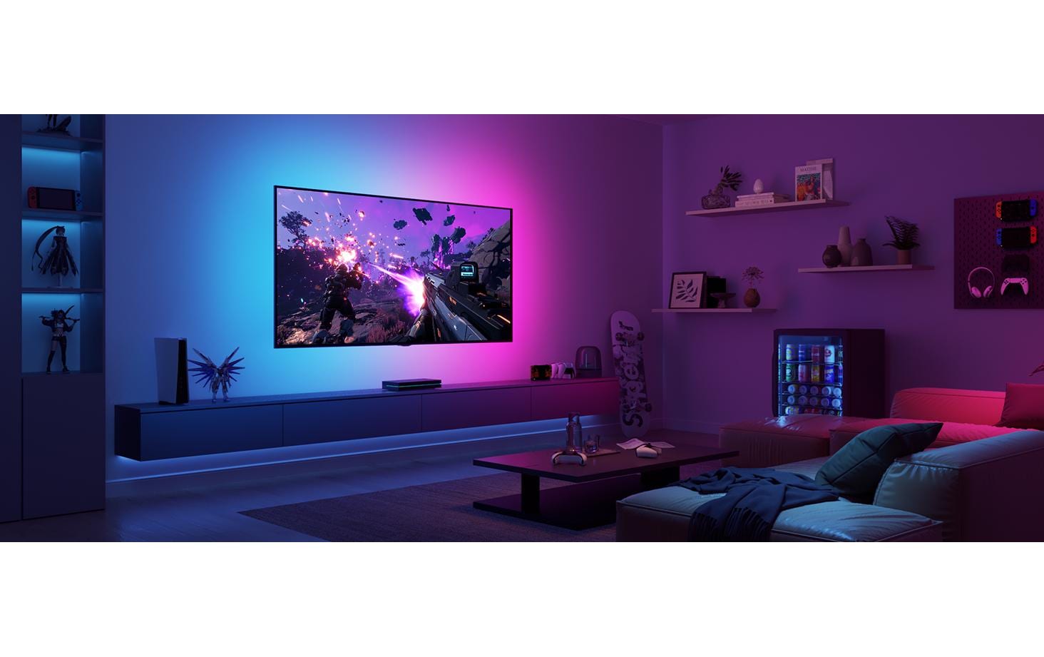 Govee LED-Stripe RGBIC HDMI AI Sync Box Kit – Matter, Amazon Alexa – für 55–65" – 60 W – schwarz
