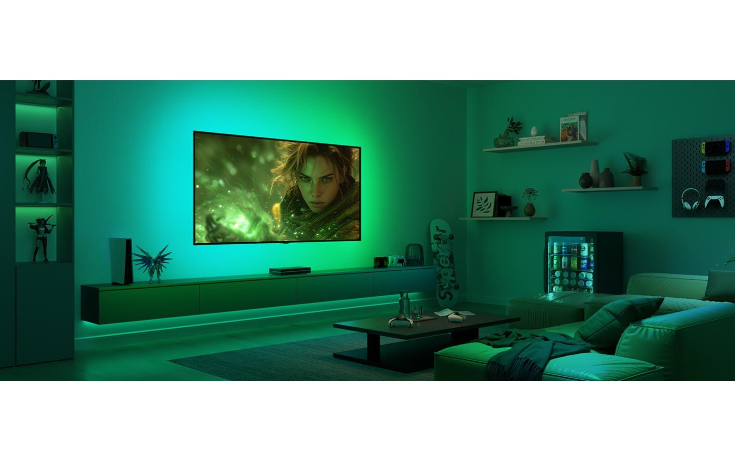 Govee LED-Stripe RGBIC HDMI AI Sync Box Kit – Matter, Amazon Alexa – für 55–65" – 60 W – schwarz