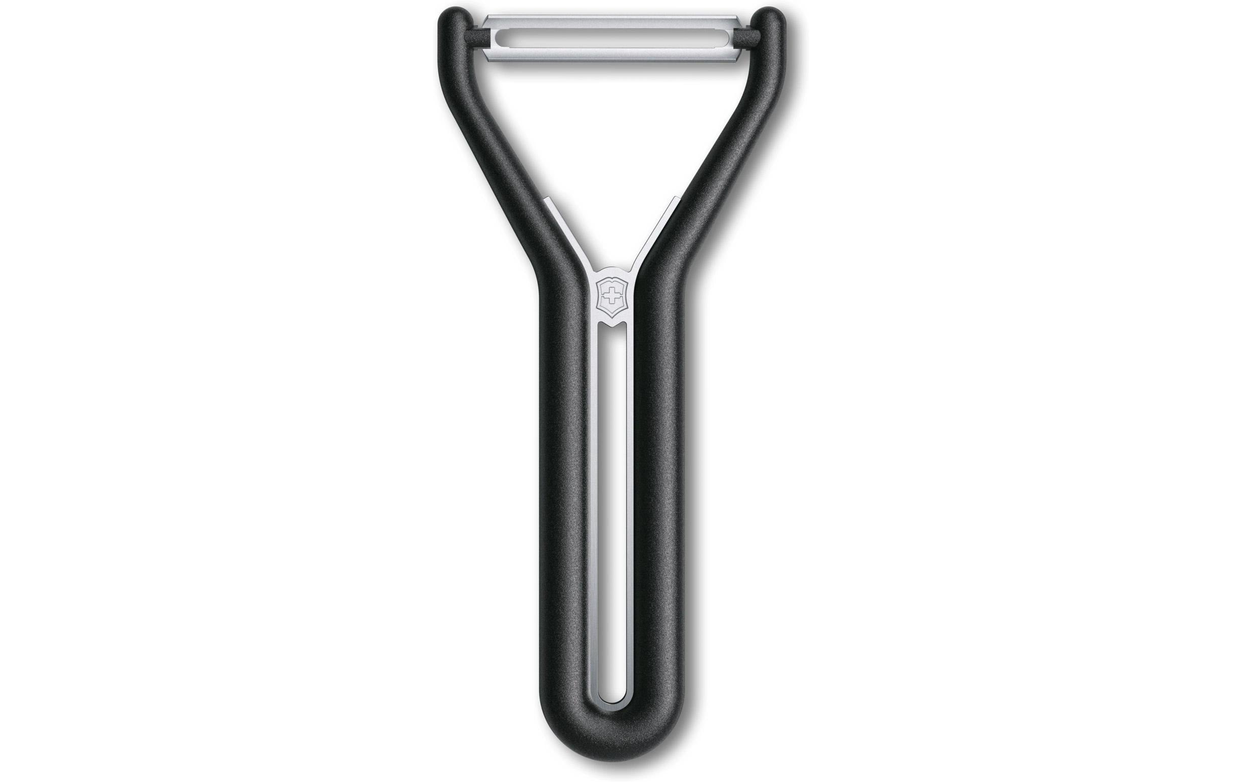 Victorinox Sparschäler, 7,6 × 14,5 cm, zweischneidig, schwarz