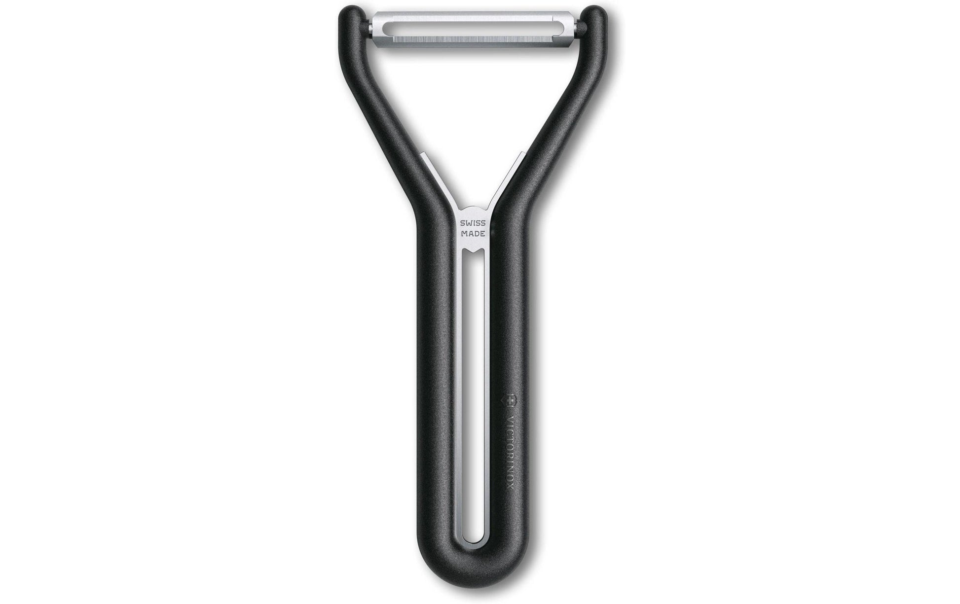 Victorinox Sparschäler, 7,6 × 14,5 cm, zweischneidig, schwarz