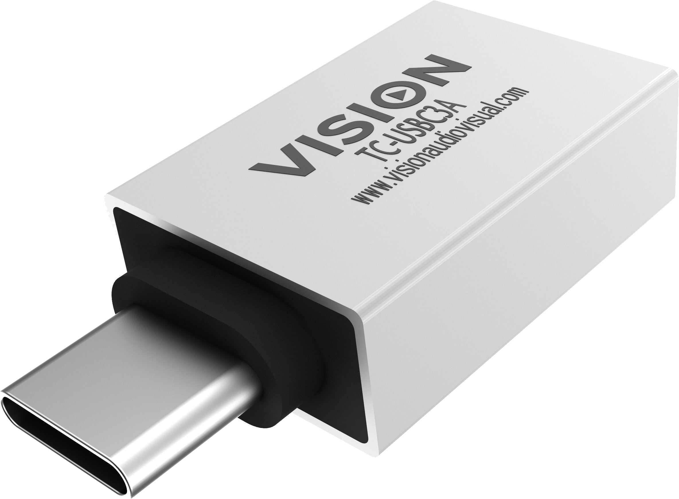 Vision USB-Adapter USB-A auf USB-C – USB 3.2 Gen 1 (5 Gbit/s) – Weiss