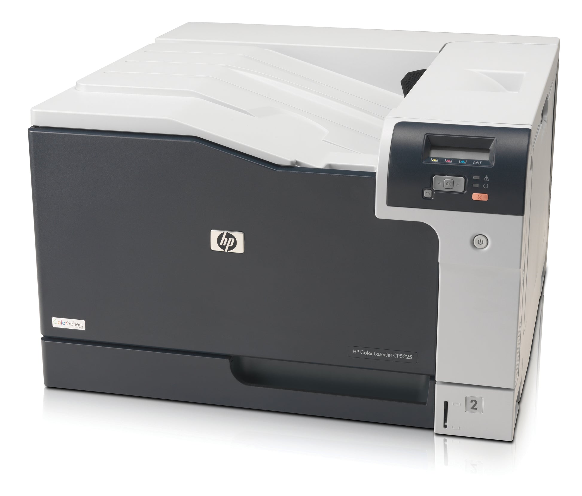 HP Color LaserJet CP5225n – A3, Farbe, Duplex, 20 S./Min., 600 × 600 dpi, LAN/USB, Papier: 350 Blatt