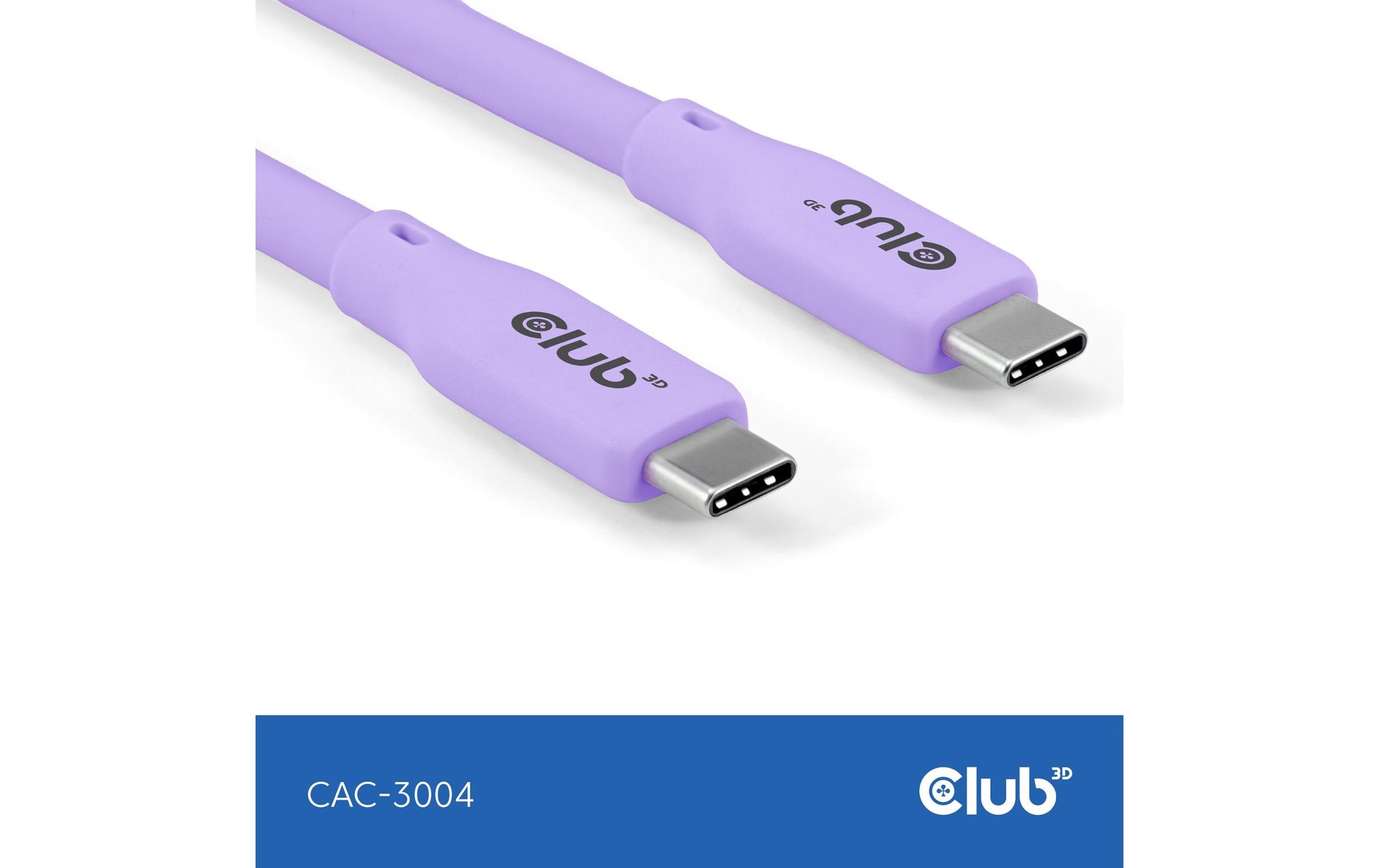 CLUB3D Club 3D – USB-C auf USB-C Kabel – USB4 20 Gbit/s – 2 m – PD 240 W – Silikon – Violett