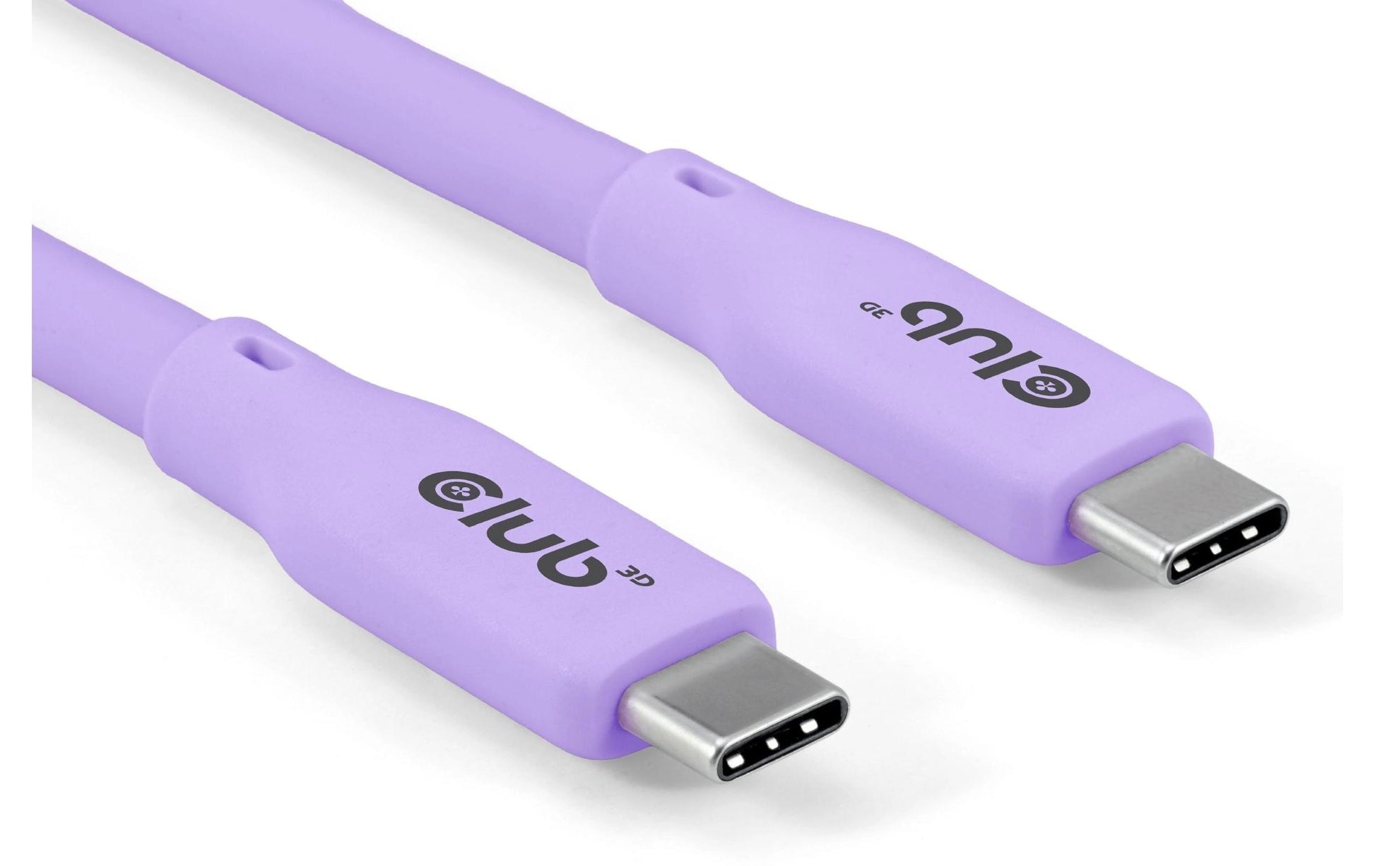 CLUB3D Club 3D – USB-C auf USB-C Kabel – USB4 20 Gbit/s – 2 m – PD 240 W – Silikon – Violett
