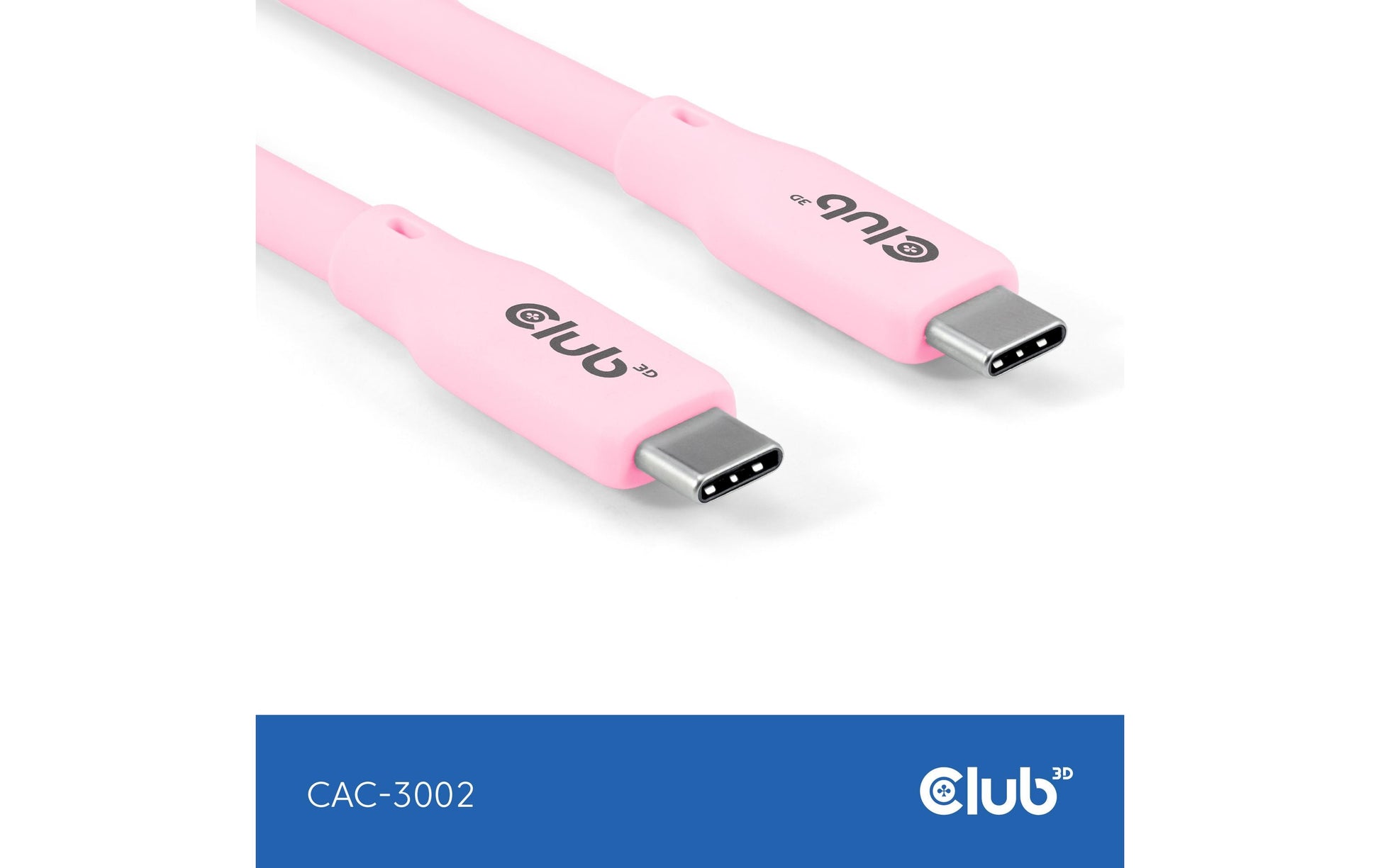 CLUB3D Club 3D – USB-C auf USB-C Kabel – USB4 40 Gbit/s – 2 m – PD 240 W – Silikon – Pink
