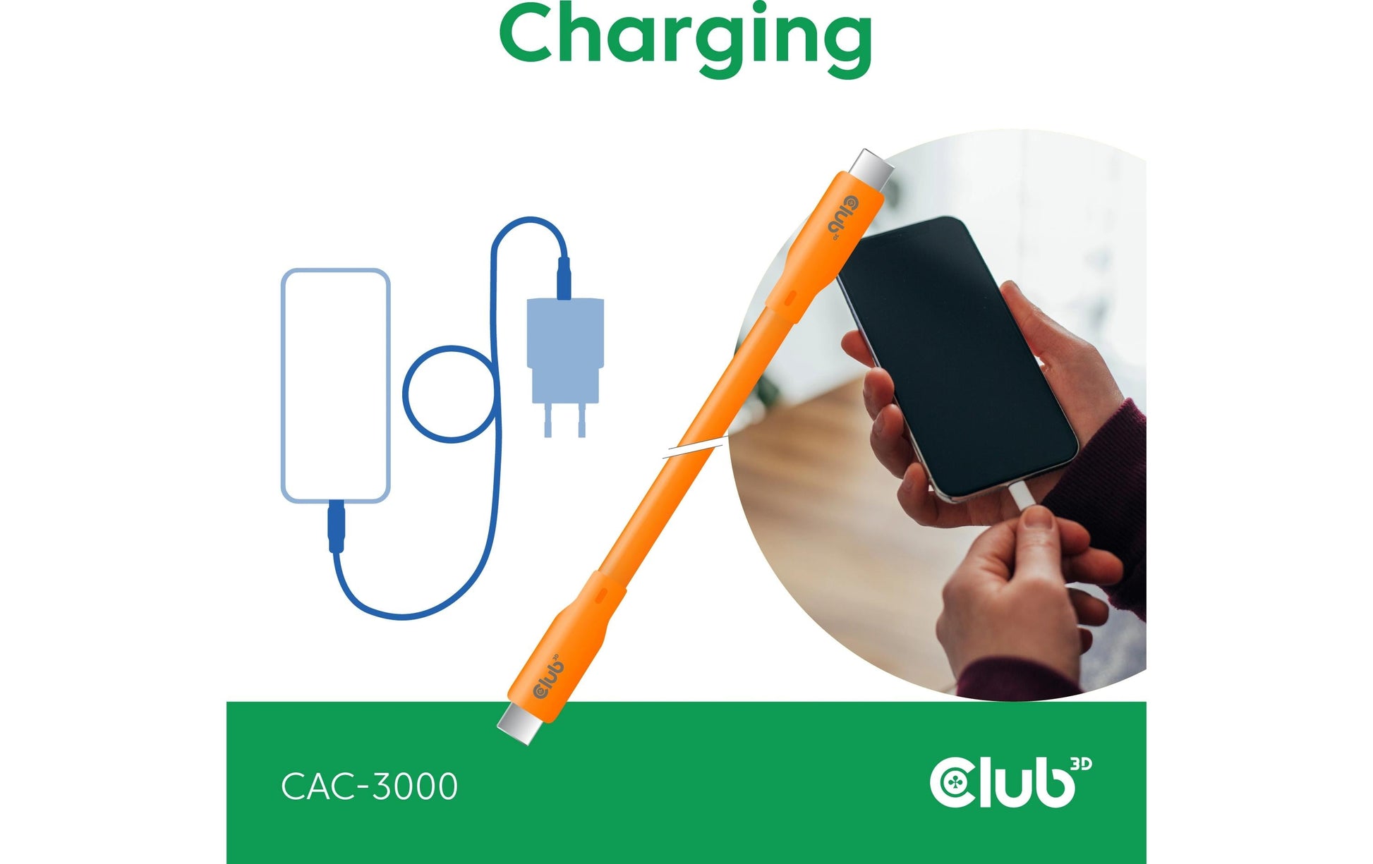 CLUB3D Club 3D – USB-Kabel, USB-C zu USB-C, 2 m, USB4, Lade-/Datenkabel