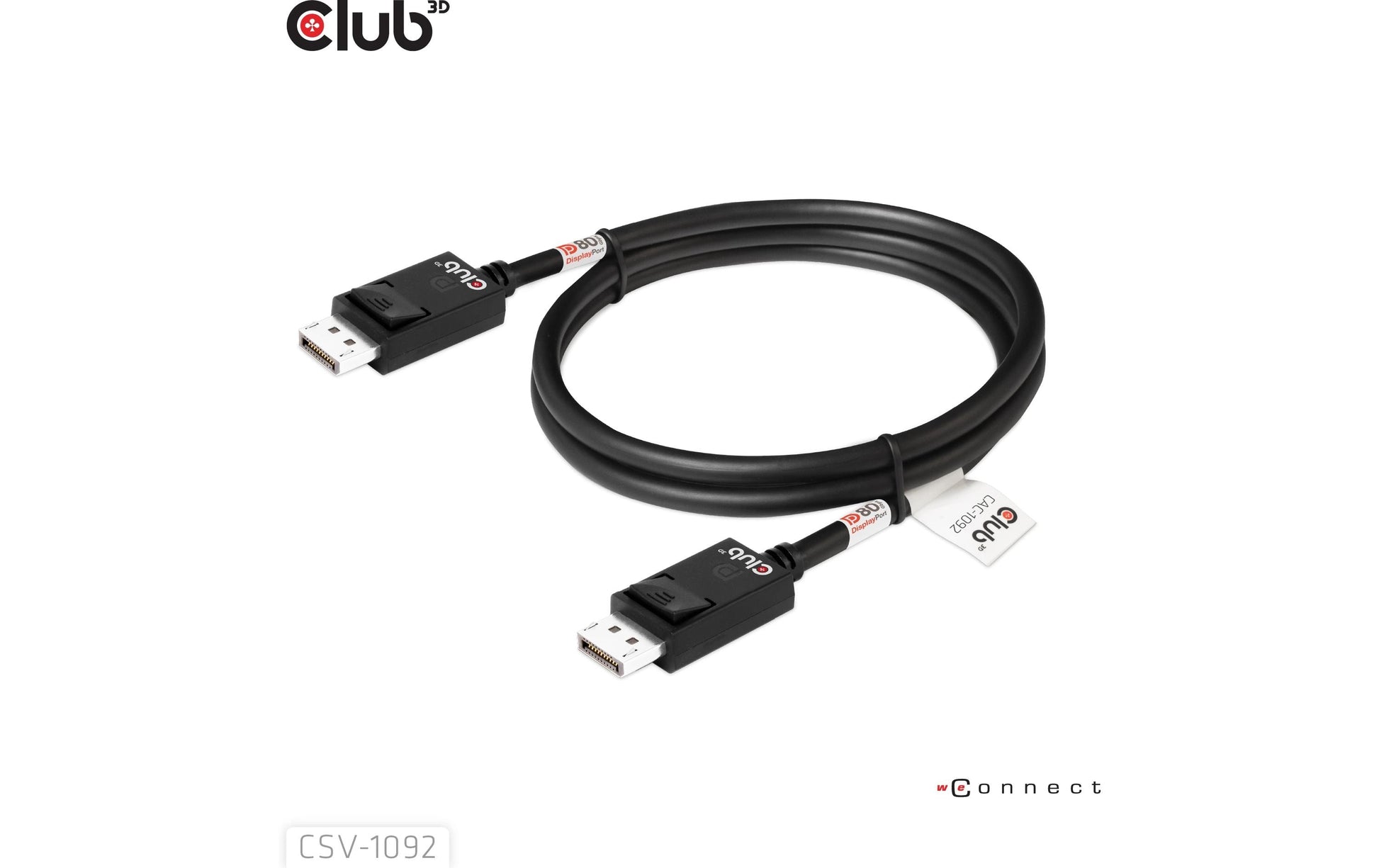 CLUB3D DisplayPort Kabel DP 2.1 10K 60 Hz – 1,6 m