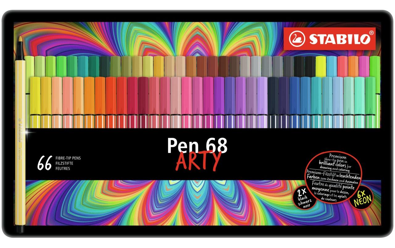 STABILO Filzstifte Pen 68, Strichbreite 1 mm, 66 Farben