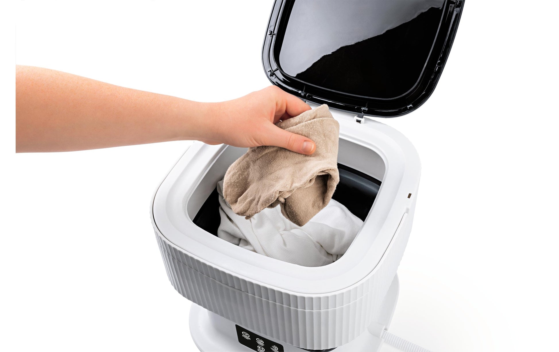 Cleanmaxx Mini-Waschmaschine, Toploader, Weiss, 30 × 30 × 28 cm
