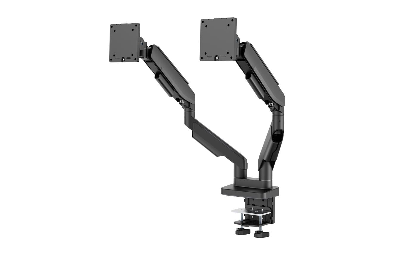 LC-Power LC-EQ-A34B-D – Tischhalterung, Dual, Tischklemme – bis 34", VESA 75 × 75/100 × 100 mm, 20 kg
