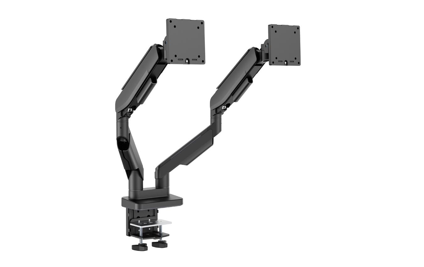 LC-Power LC-EQ-A34B-D – Tischhalterung, Dual, Tischklemme – bis 34", VESA 75 × 75/100 × 100 mm, 20 kg