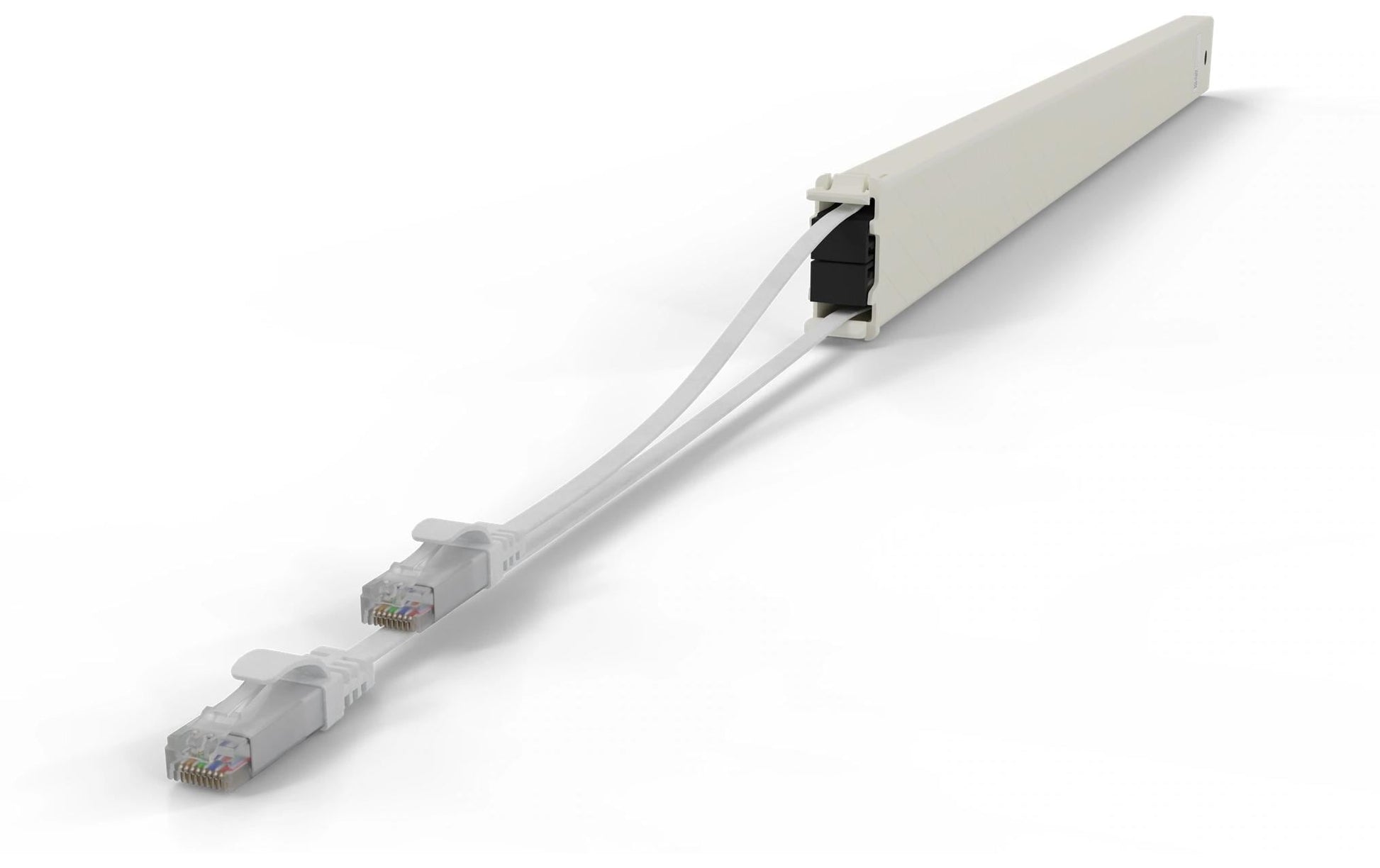 PATCHBOX Cassette 46RU Patchkabel – Cat6a U/UTP, 2,5 m, Weiss, RJ-45