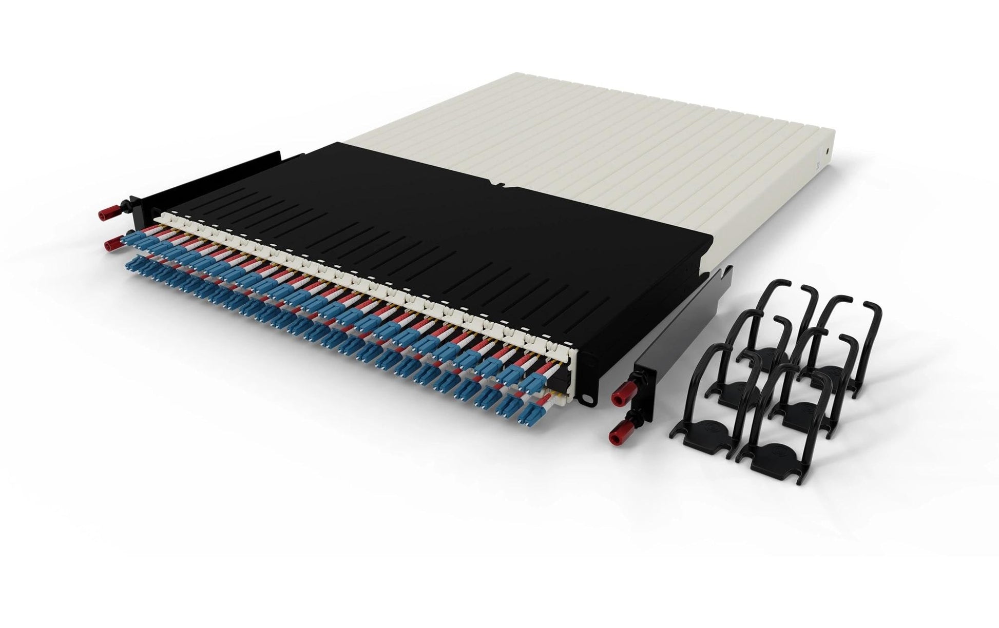 patchbox.one 30RU – Patchpanel LWL – 24× LC‑LC, OS2 Single‑Mode (9/125 µm), 1,8 m, LSZH, 19", 1U