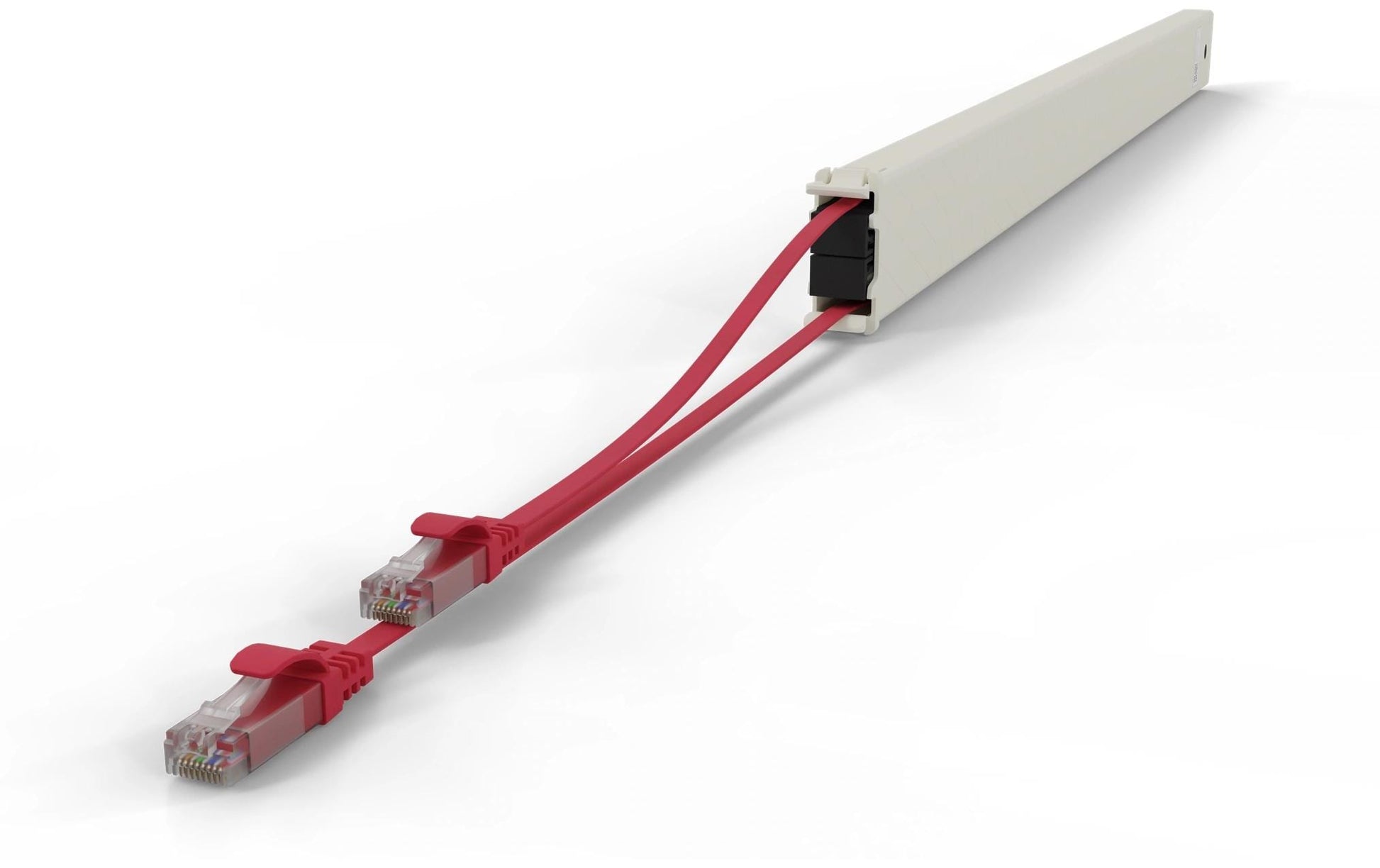 patchbox.one Kassette 46RU Patchkabel – Cat6a U/UTP, 2,5 m, Rot, RJ-45