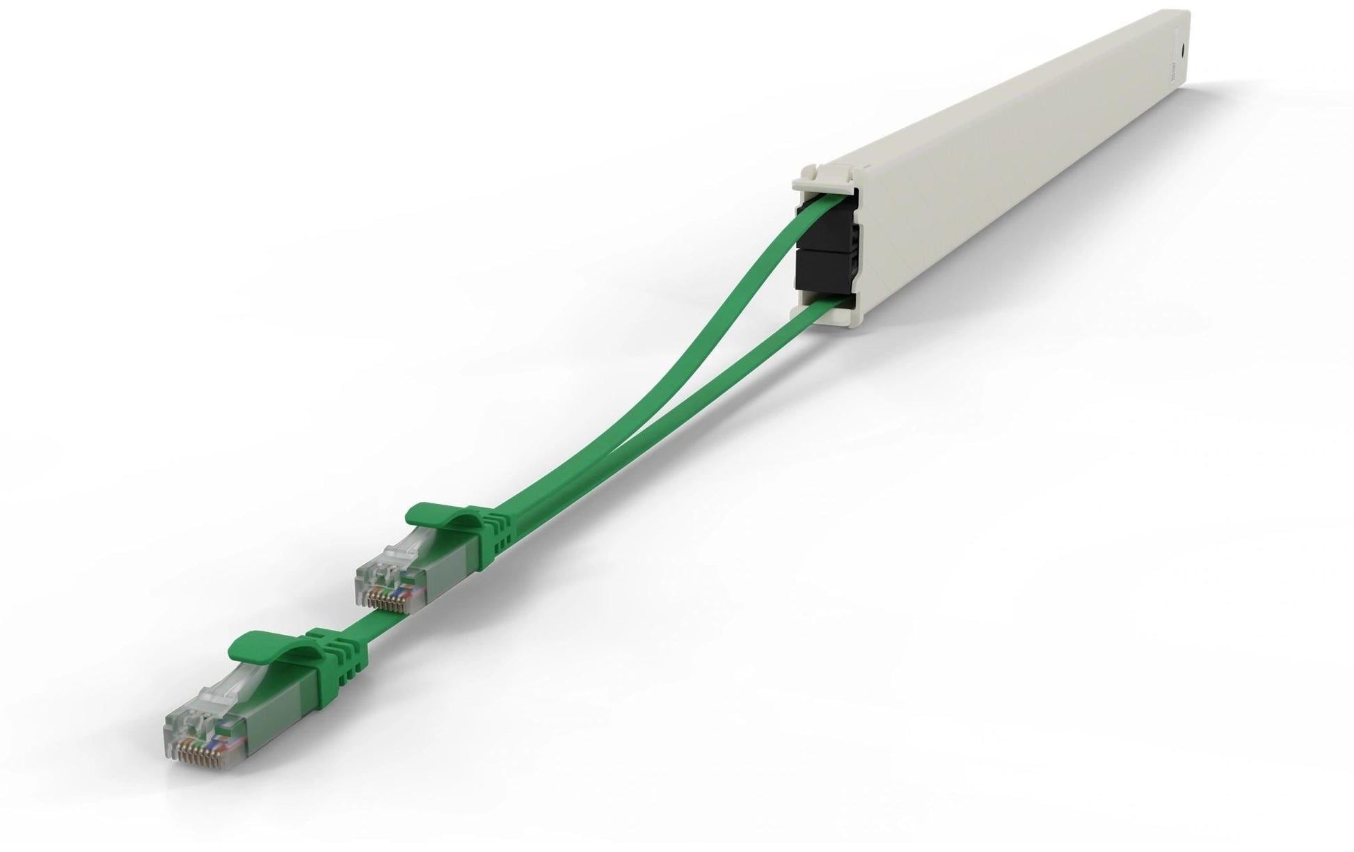 PATCHBOX Cassette 46RU Patchkabel – Cat6a U/UTP, 2,5 m, Grün, RJ-45