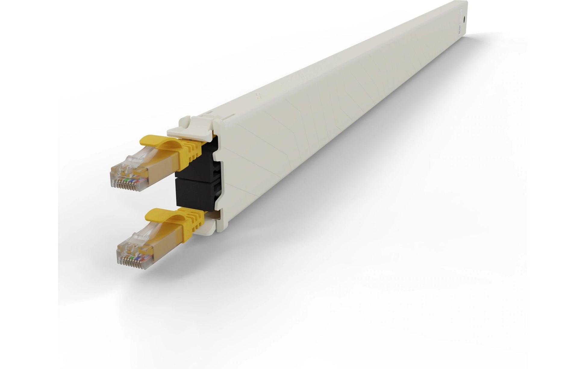 PATCHBOX .one Cassette 30RU – Cat6a U/UTP Patchkabel, 1,8 m, 10 Gbit/s, RJ-45–RJ-45, Flach, Gelb