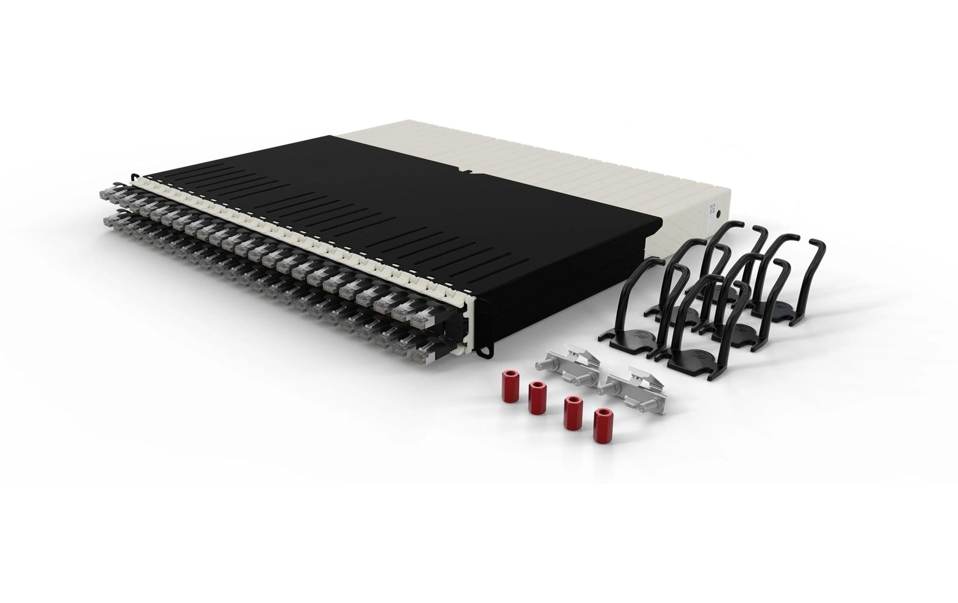 Patchbox 8RU Netzwerkkabel – Schwarz, geschirmt
