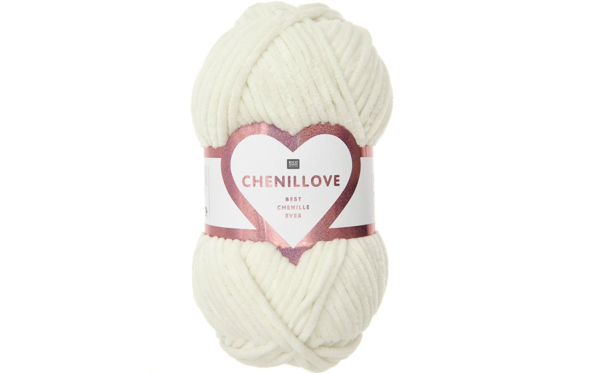 Rico Design Chenillove Wolle Creme – 100 g, 110 m, Nadel 4 mm, 100% Polyester