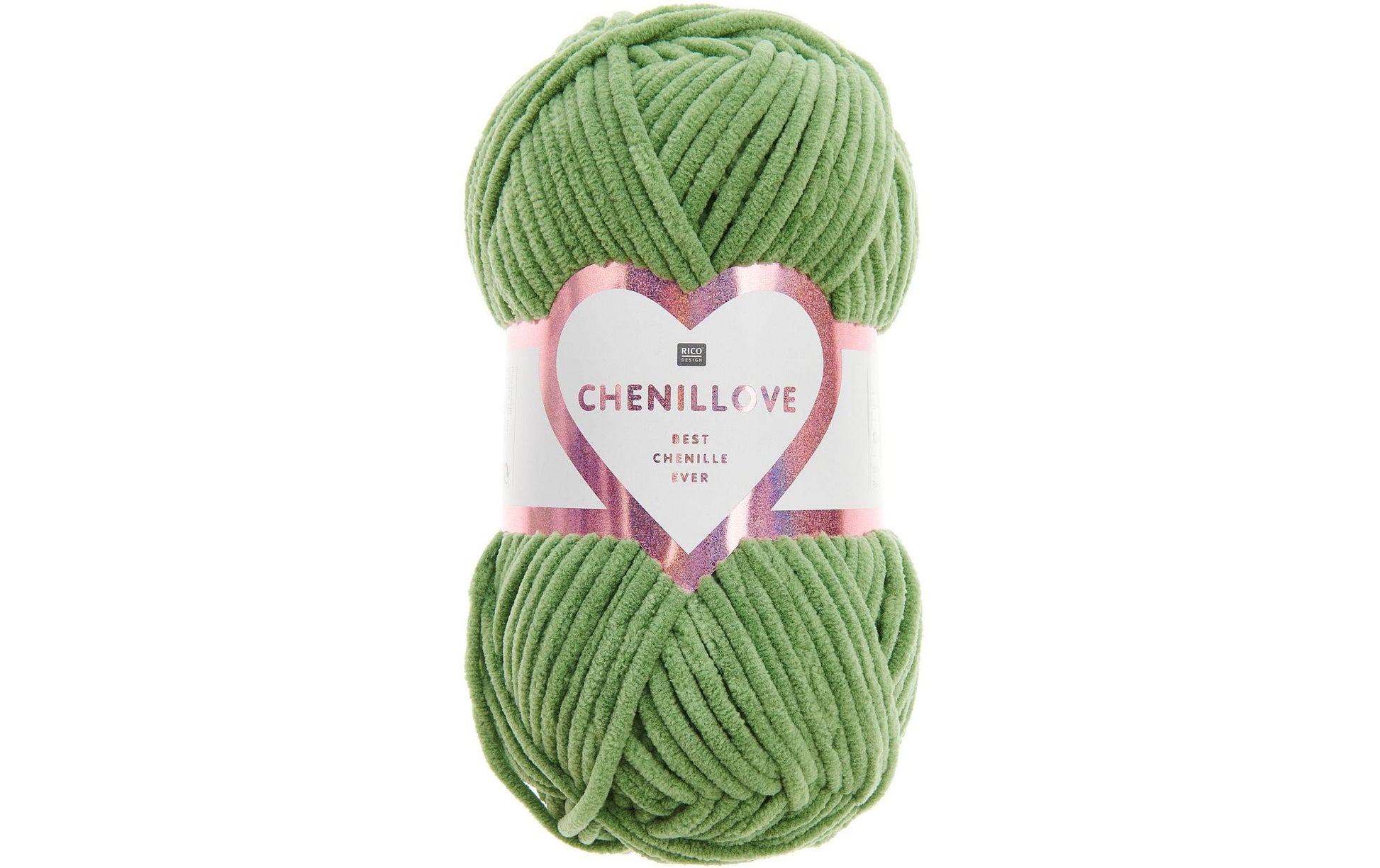 Rico Design Chenillove Wolle Grün – 100 g, 110 m, Nadel 4 mm, 100% Polyester, 1 Stk.