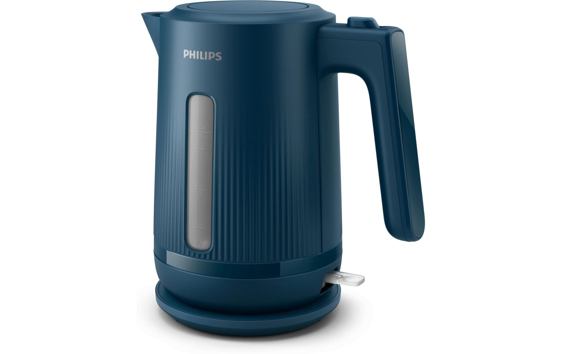 Philips 3000 Serie HD9411/71 – Wasserkocher 1,7 l, 2200 W, Edelstahl, Blau
