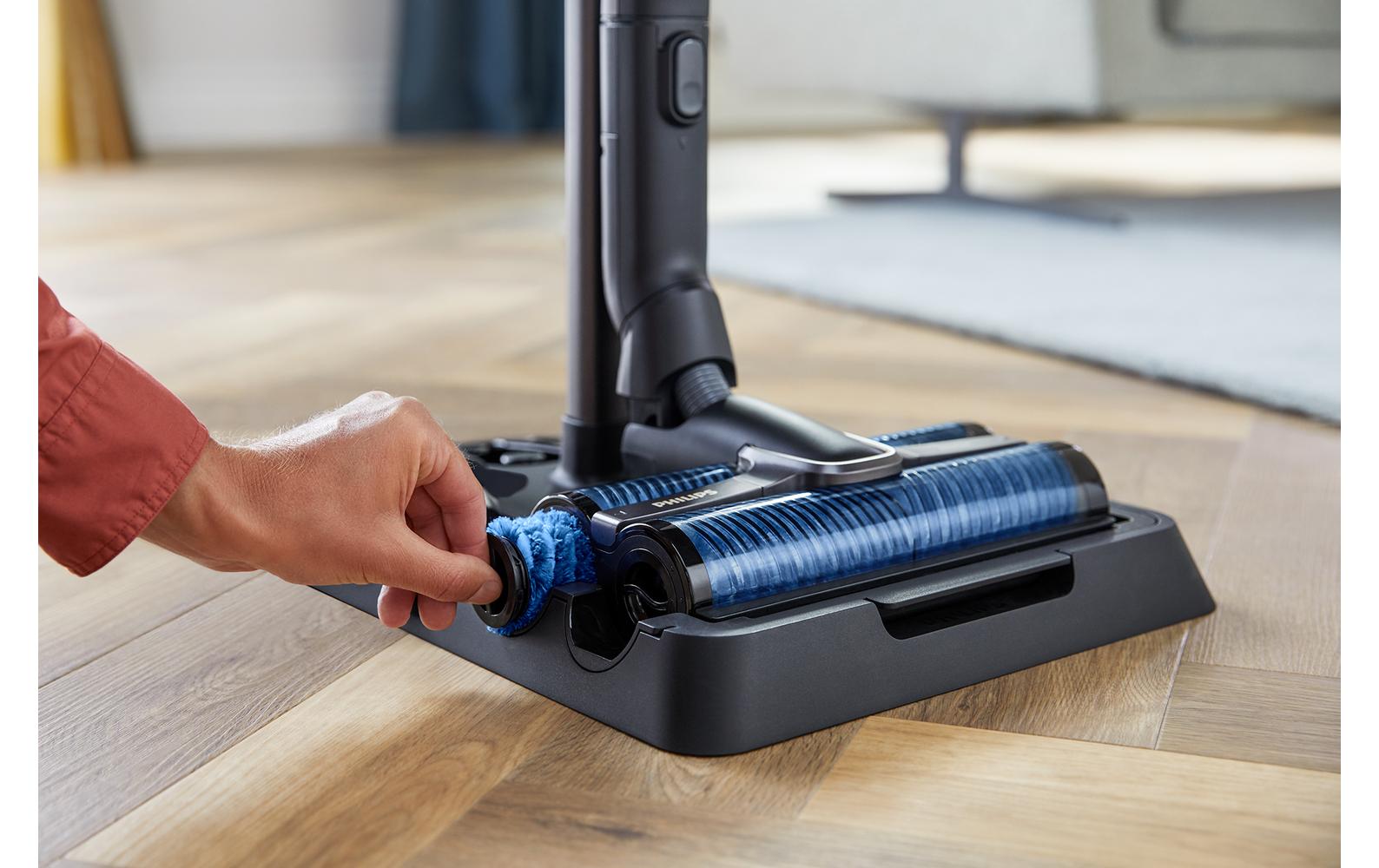 Philips Walzenbürsten-Set XV1793/01 – 2 Aufsätze, für XW7110, XW9382, XW9383 und andere, Blau