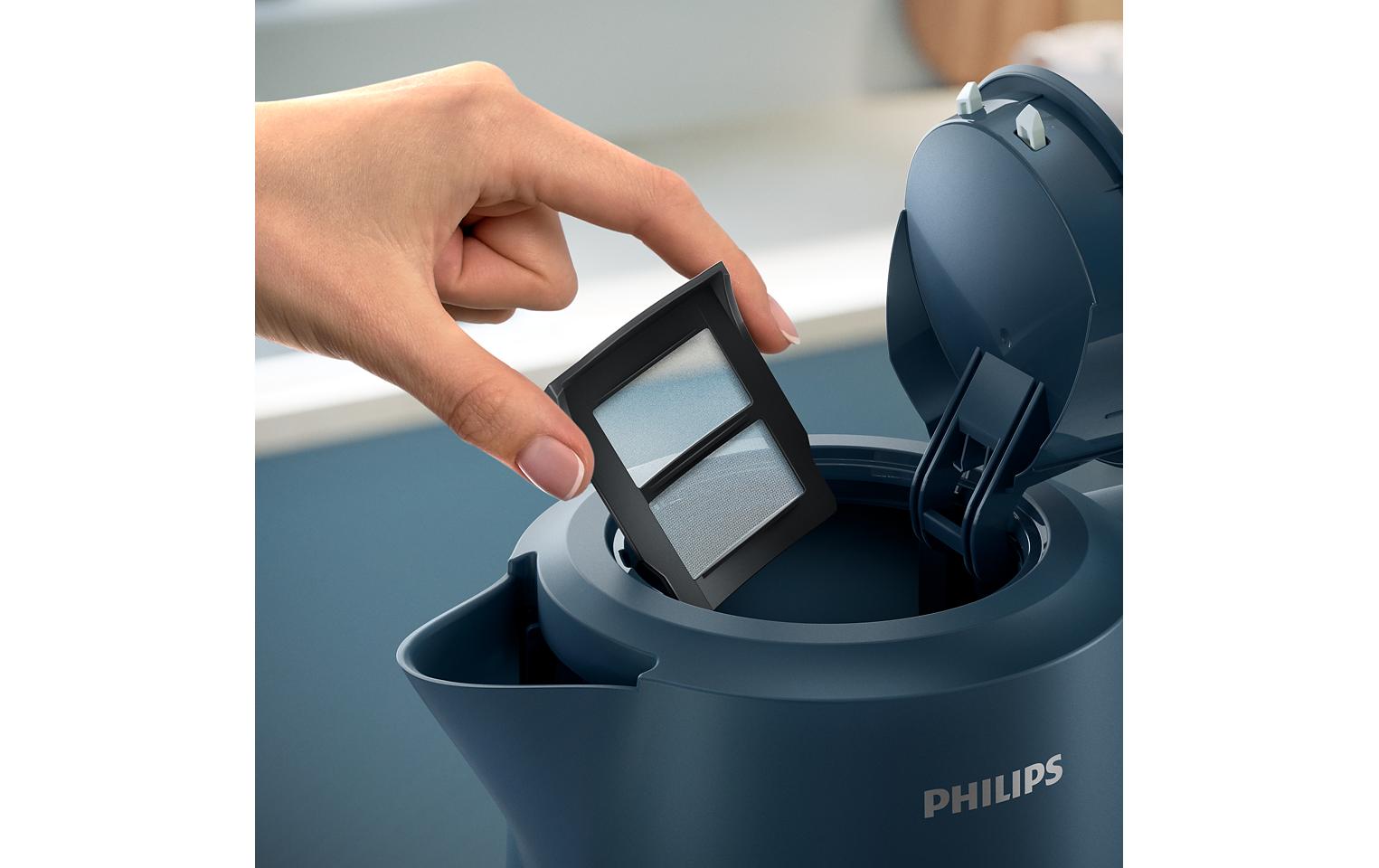 Philips 3000 Serie HD9411/71 – Wasserkocher 1,7 l, 2200 W, Edelstahl, Blau