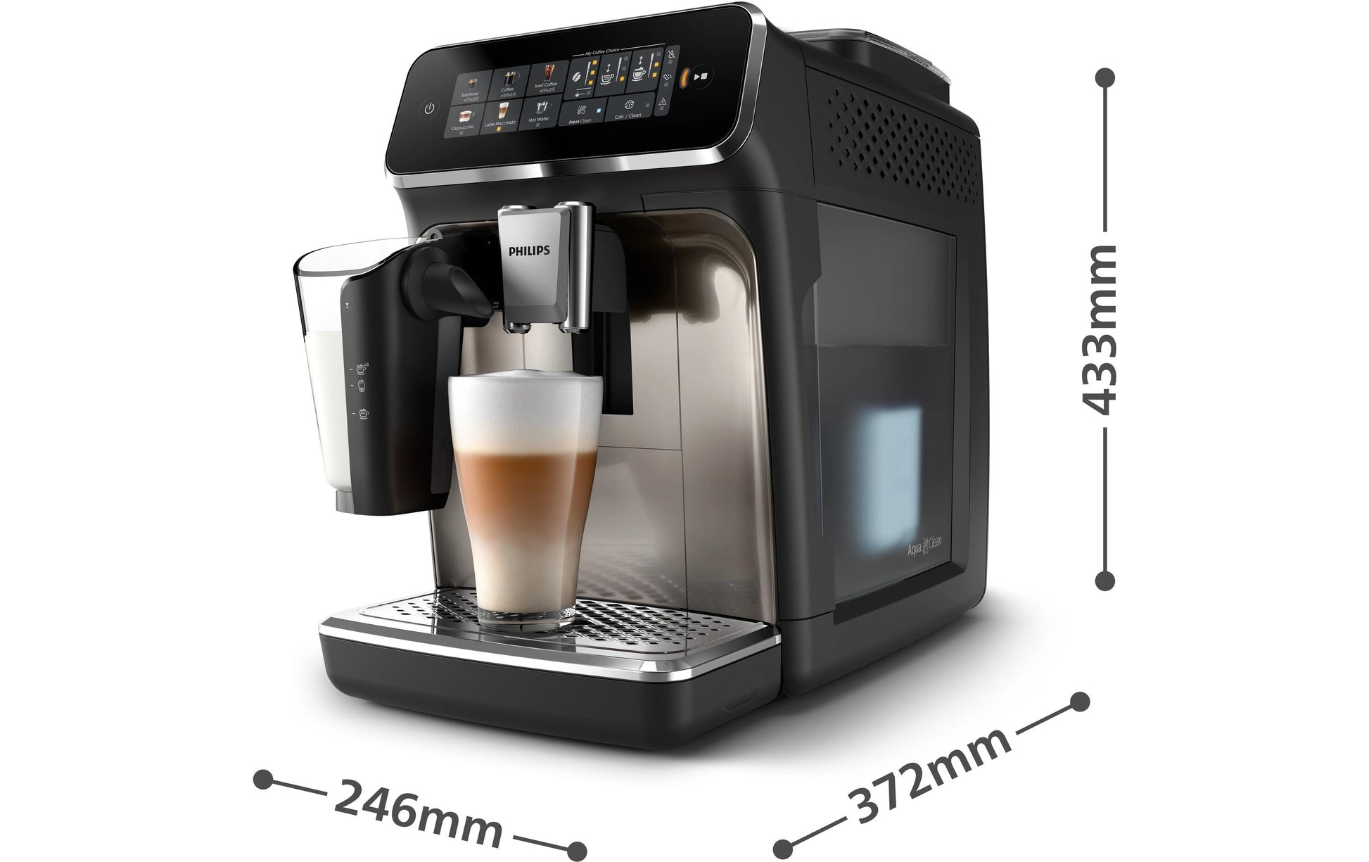 Philips Serie 3300 EP3347/90 Kaffeevollautomat – 15 bar, 1,8 l, 275 g, Keramik-Mahlwerk, Schwarz